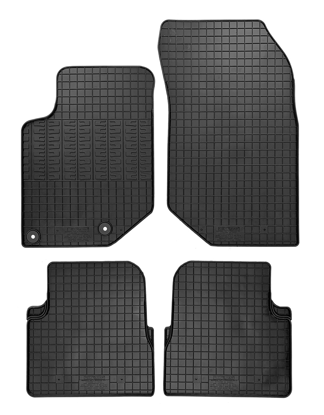 Set covorase auto din cauciuc Opel Corsa F 2019-; Opel Mokka 2020-; Citroen C4 2020-; Peugeot 208 2 2019-; Peugeot 208 GT 2019-; Peugeot 2008 2 2019-; DS3 Crossback 2019-, Negre