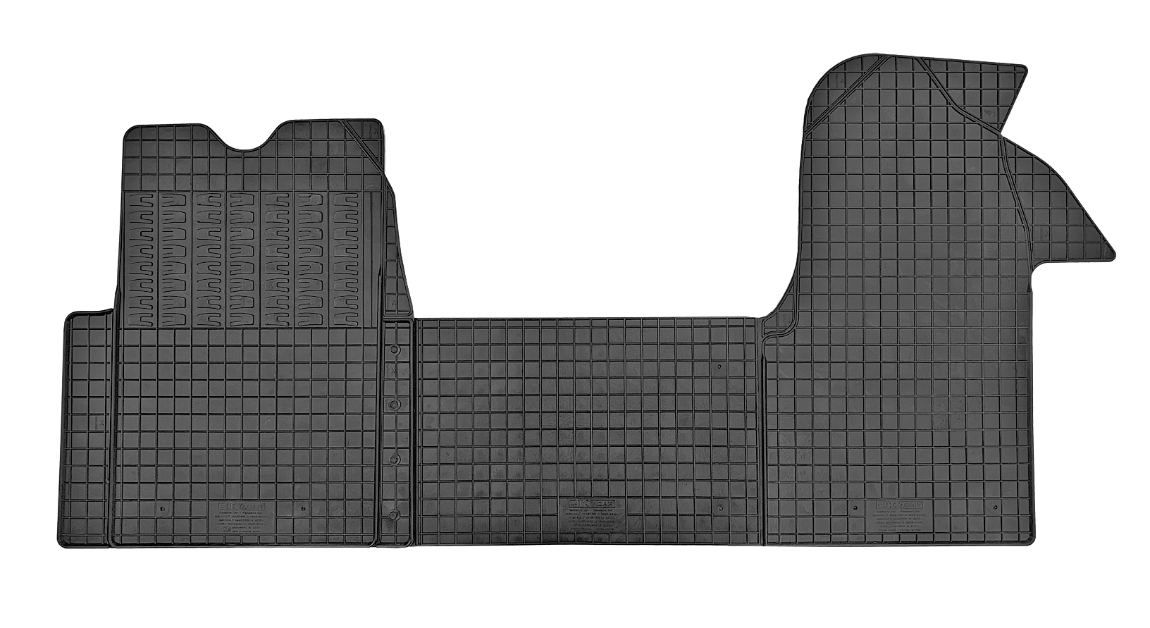 Set covorase auto din cauciuc Opel Movano A (X70) 1998- 2010; Movano B 2010-2020; Renault Master 2 1998-2010; Master 3 2010-; Nissan Nv400 2011- 3 locuri, Negre