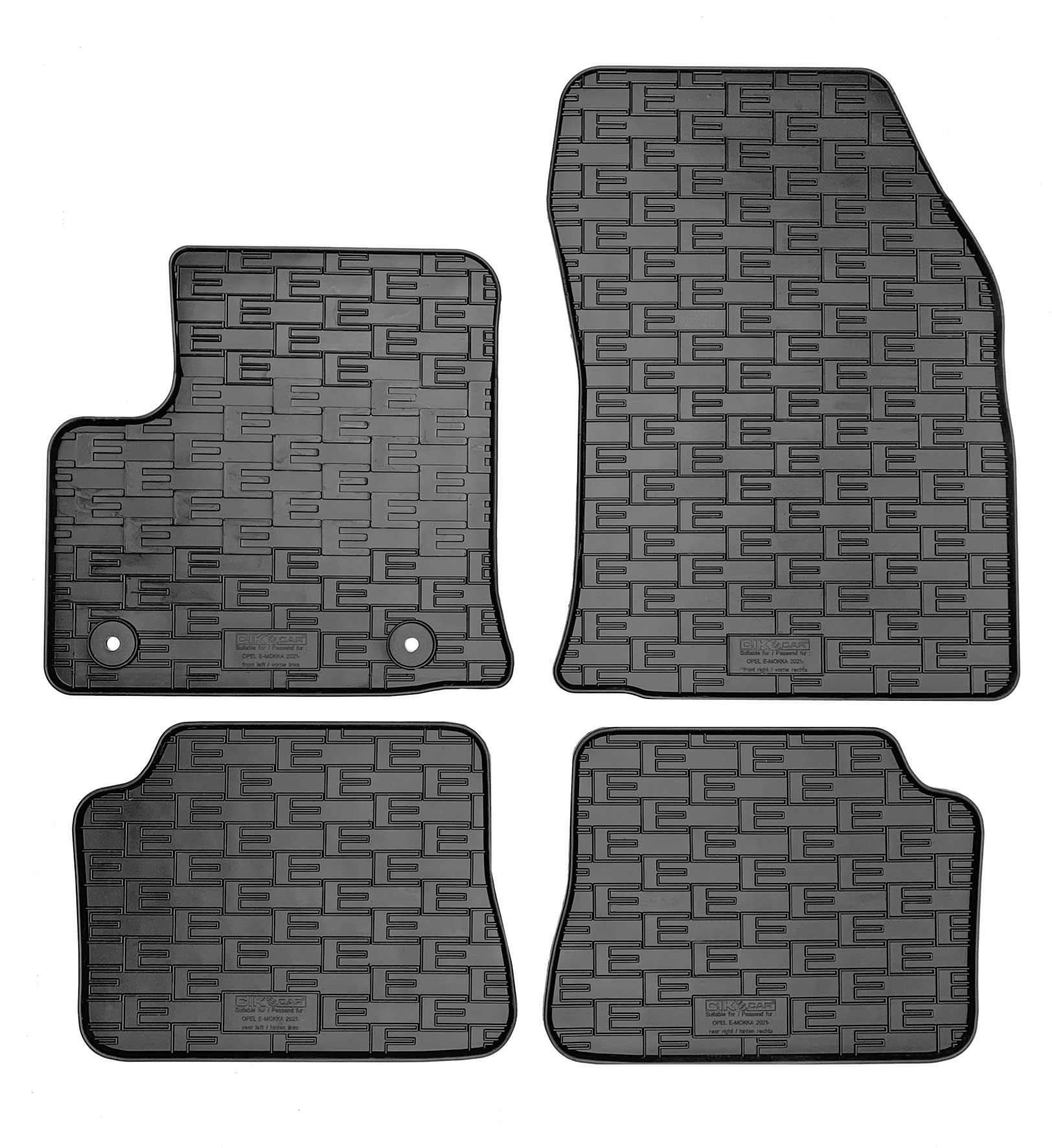Set covorase auto din cauciuc Opel E-Mokka 2021-, Negre