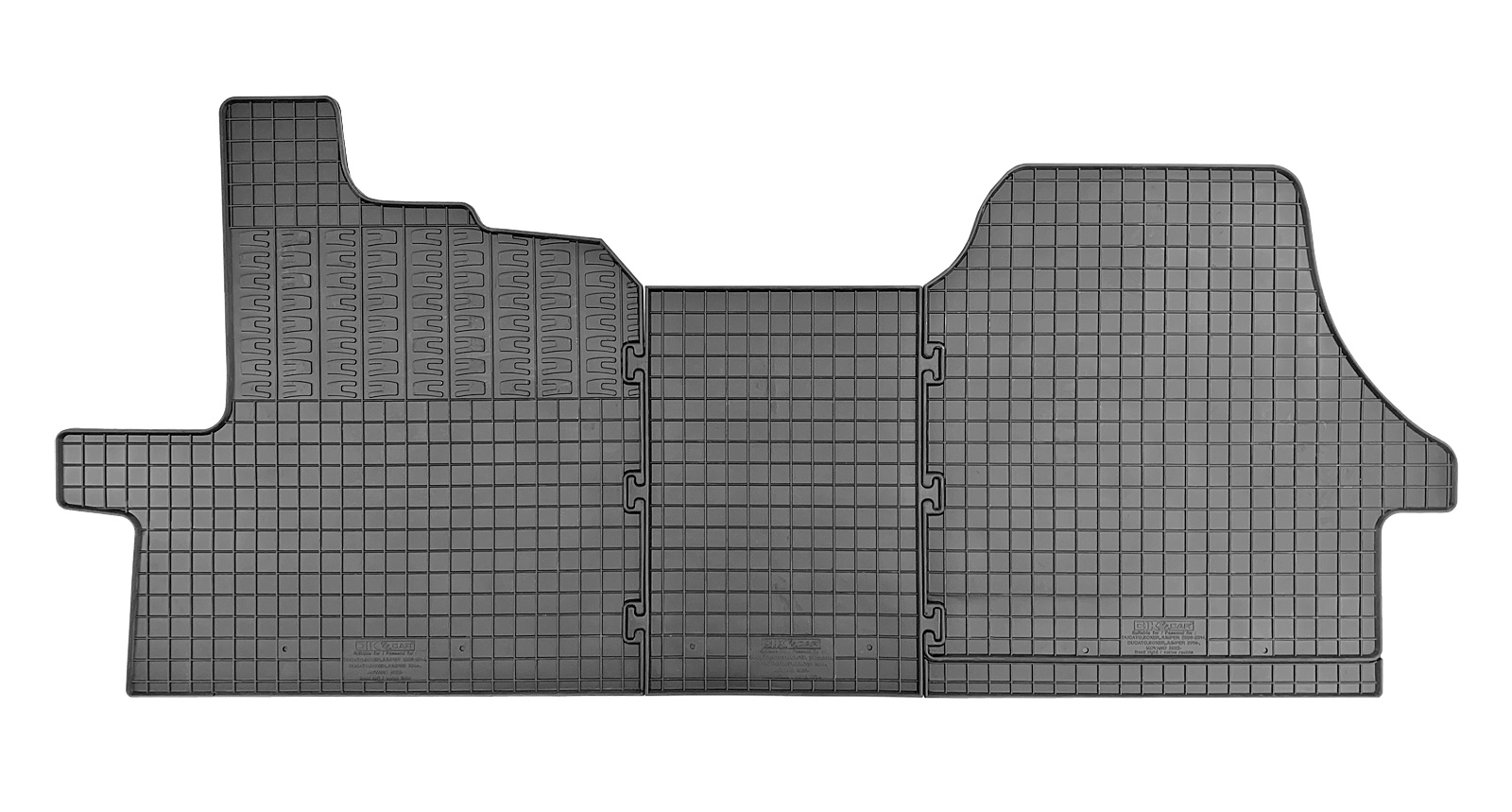 Set covorase auto din cauciuc Opel Movano C 2022-; Fiat Ducato; Peugeot Boxer; Citroen Jumper 2006-2014 // 2014-, Negre