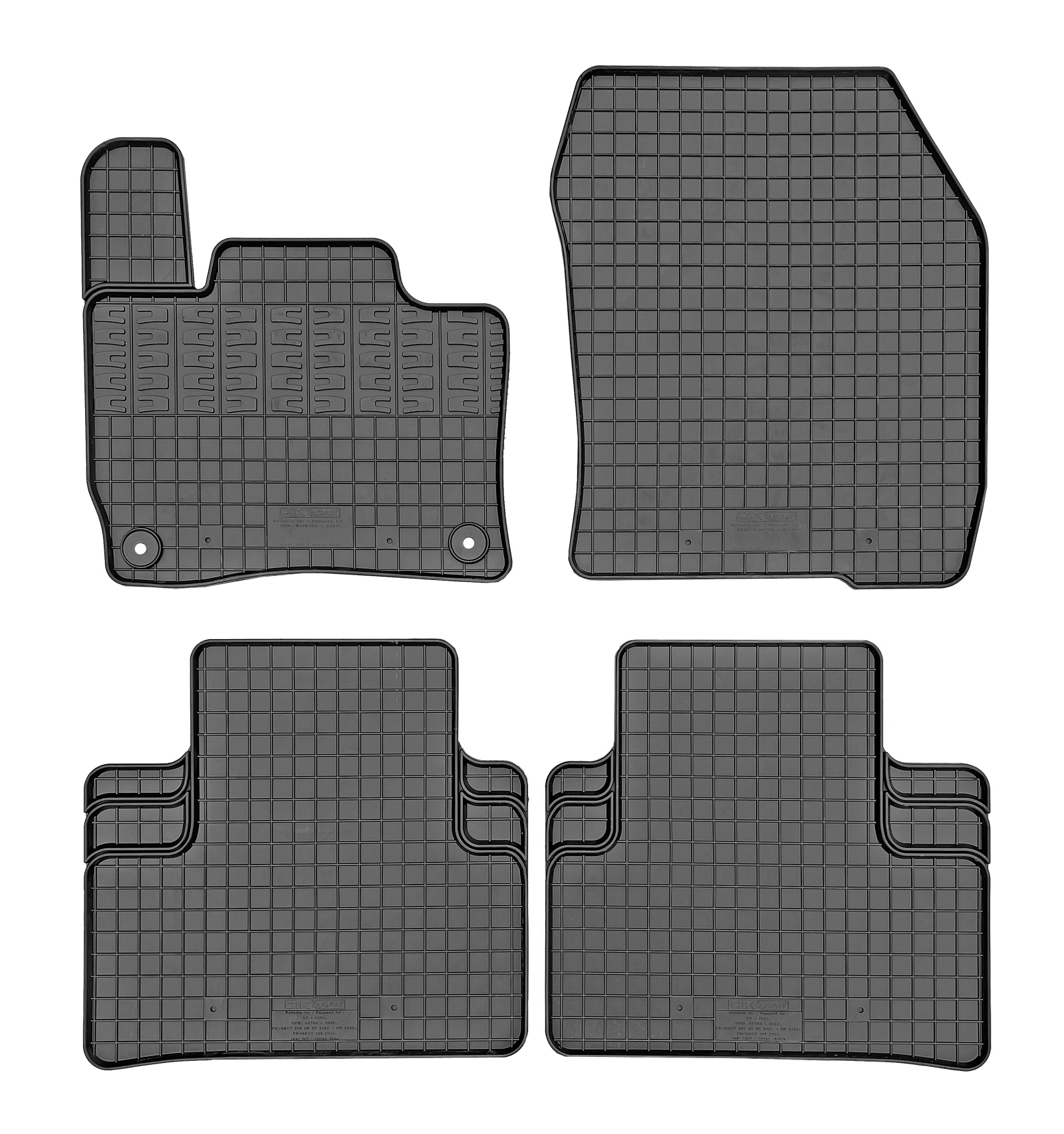 Set covorase auto din cauciuc Opel E-Astra L (C02) 2024-, Negre