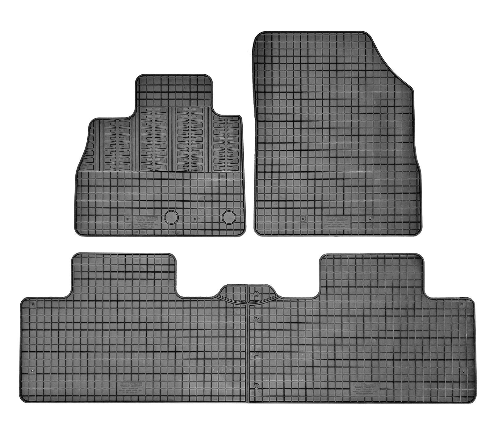 Set covorase auto din cauciuc Renault Scenic 2016-2022; Grand Scenic 2016-2022, Negre