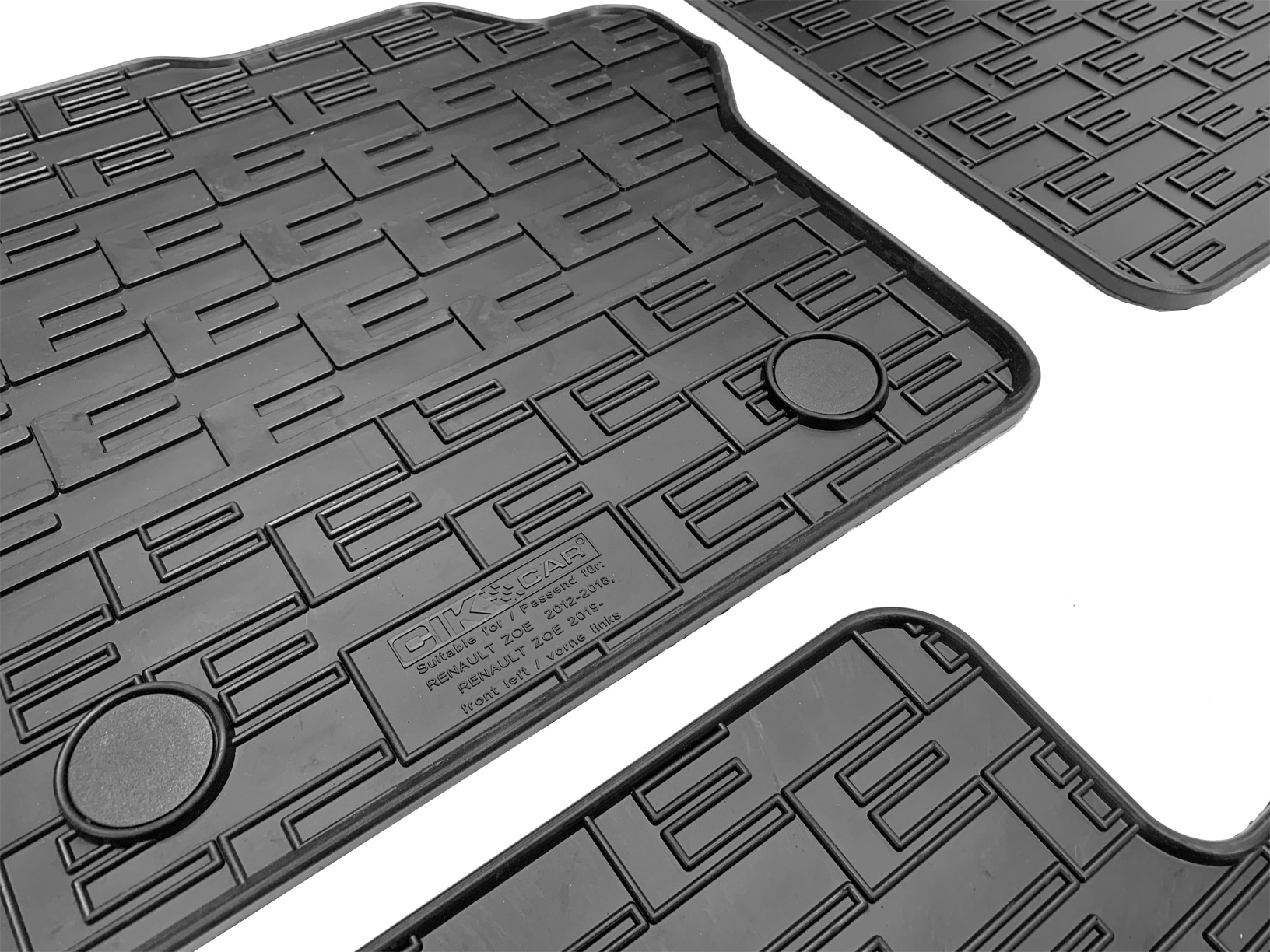 Set covorase auto din cauciuc Renault Zoe 2012-2018; 2019-, Negre