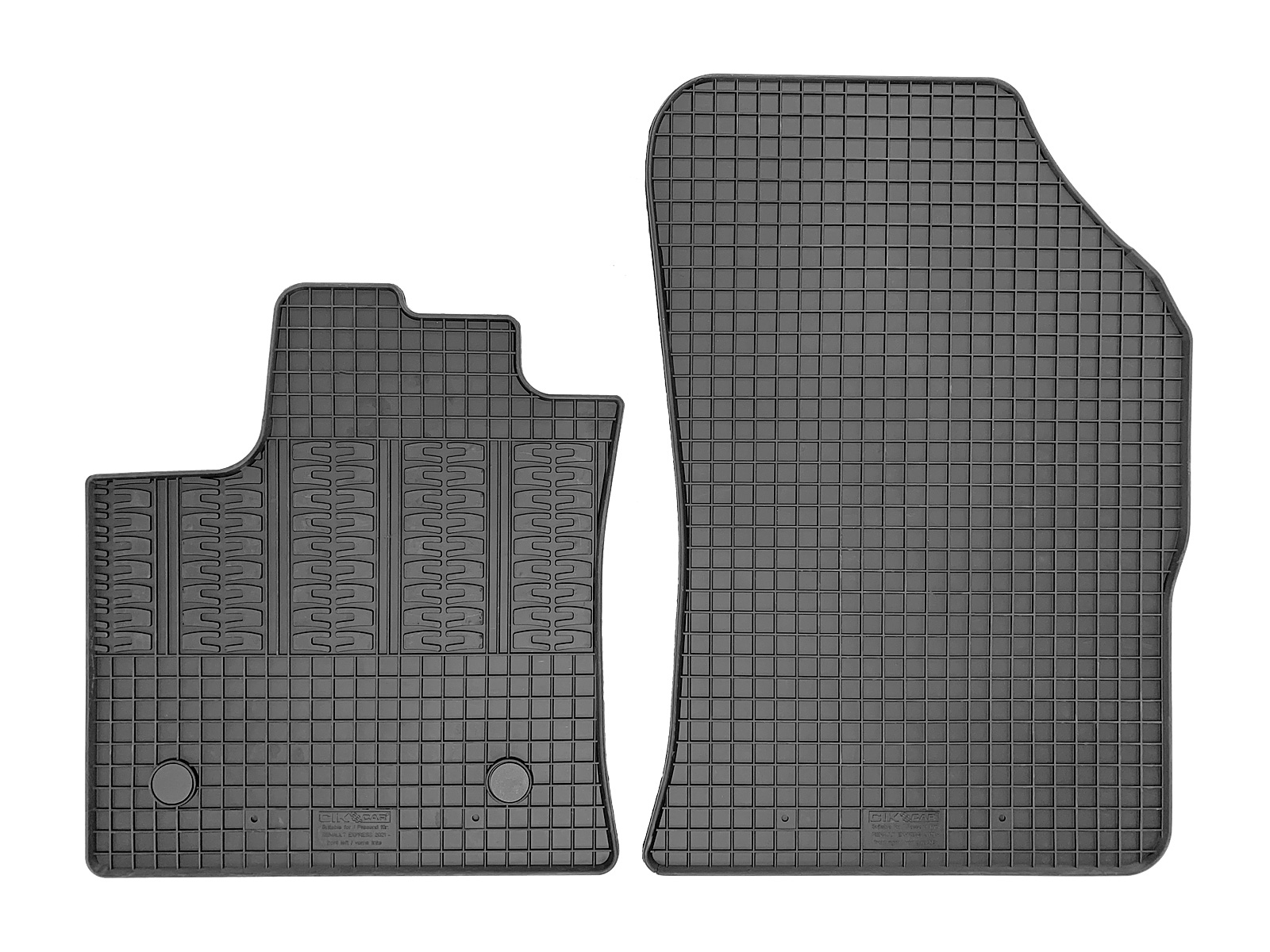 Set covorase auto din cauciuc Renault Express 2021-, 2 Usi, Negre