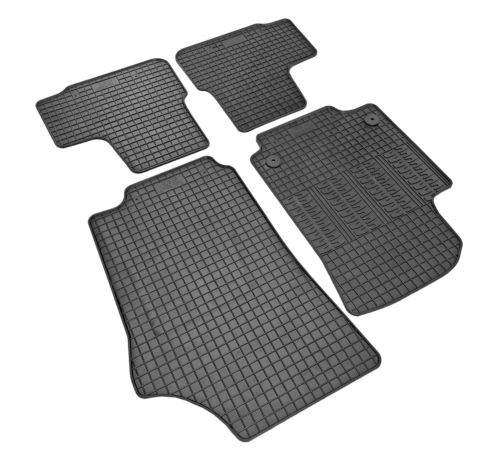 Set covorase auto din cauciuc Seat Mii 2012-; Skoda Citigo 2012-; VW Up 2012-/ VW Up 2016-, Negre