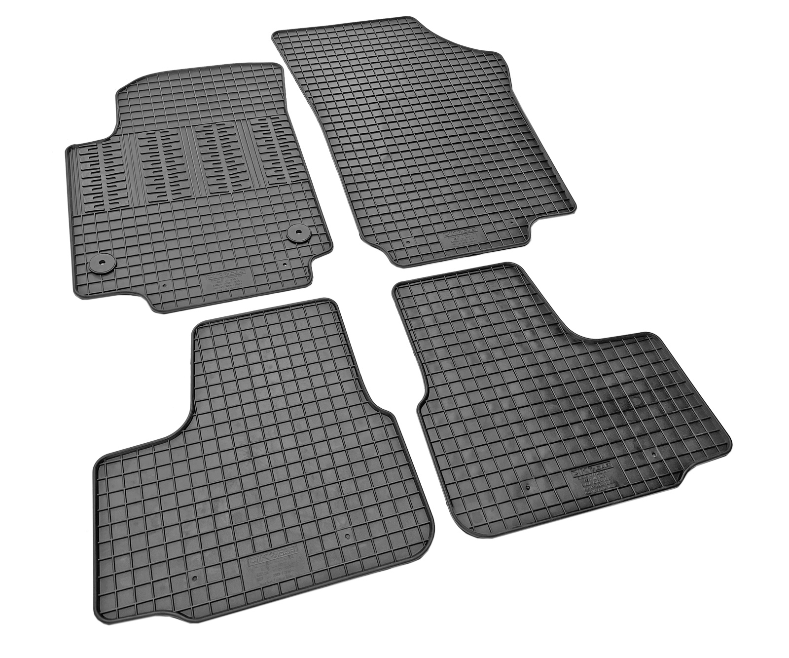 Set covorase auto din cauciuc Seat Mii 2012-; Skoda Citigo 2012-; VW Up 2012-/ VW Up 2016-, Negre
