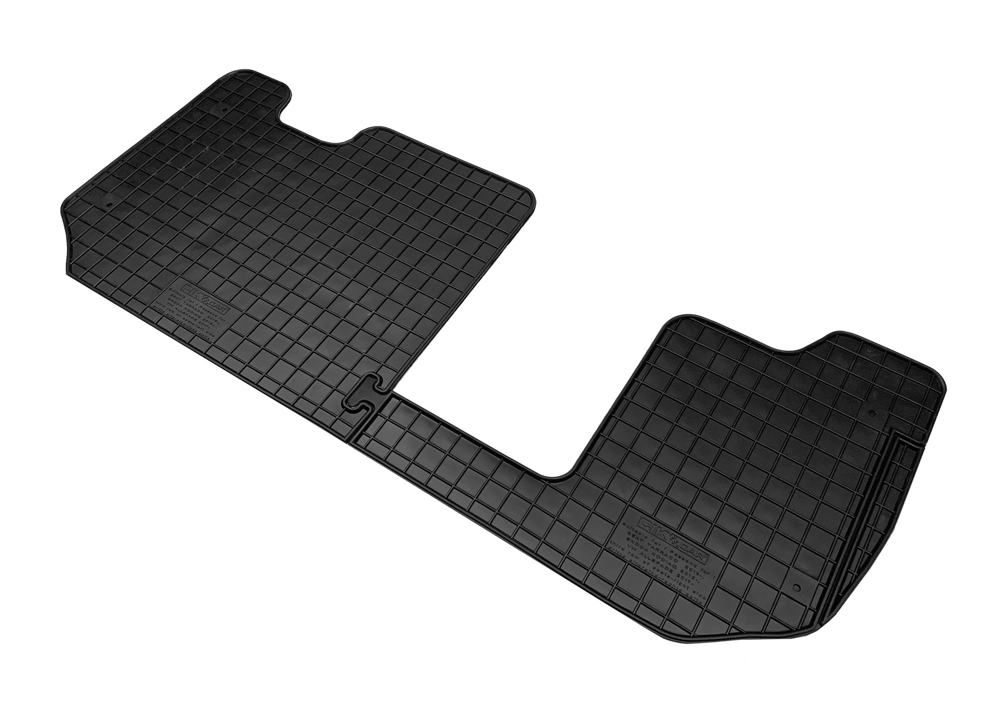 Set covorase auto din cauciuc Seat Tarraco 2018-; Skoda Kodiaq 2016-; VW Tiguan Allspace 2017- (randul 3), Negre