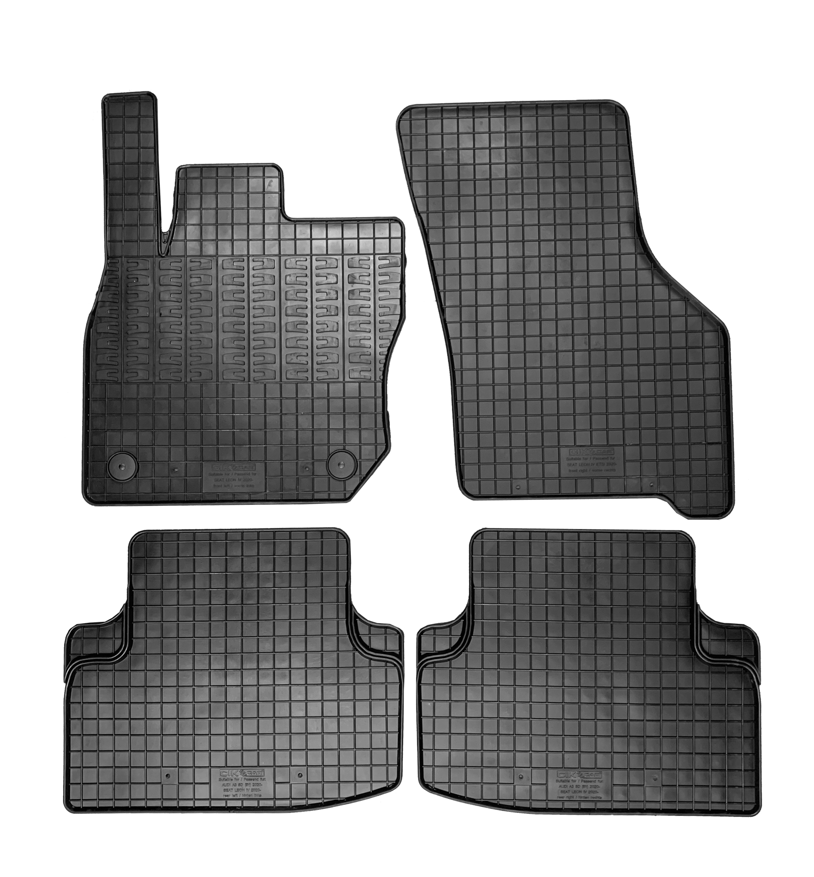 Set covorase auto din cauciuc Seat Leon 4 2020- ETSI, Negre