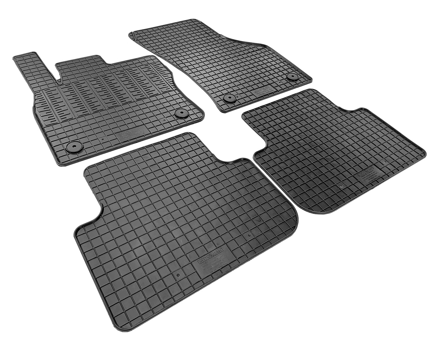 Set covorase auto din cauciuc Skoda Octavia 3 (5E) 2013-2020; Skoda Octavia 4 2020-, cu prelungire zona repaus, Negre