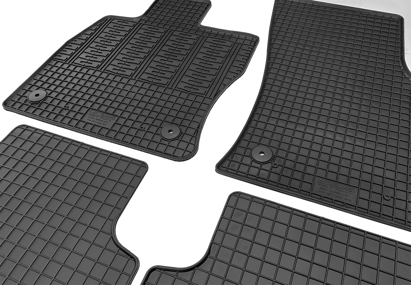 Set covorase auto din cauciuc Skoda Superb 3 (3V) 2016-2024, Negre