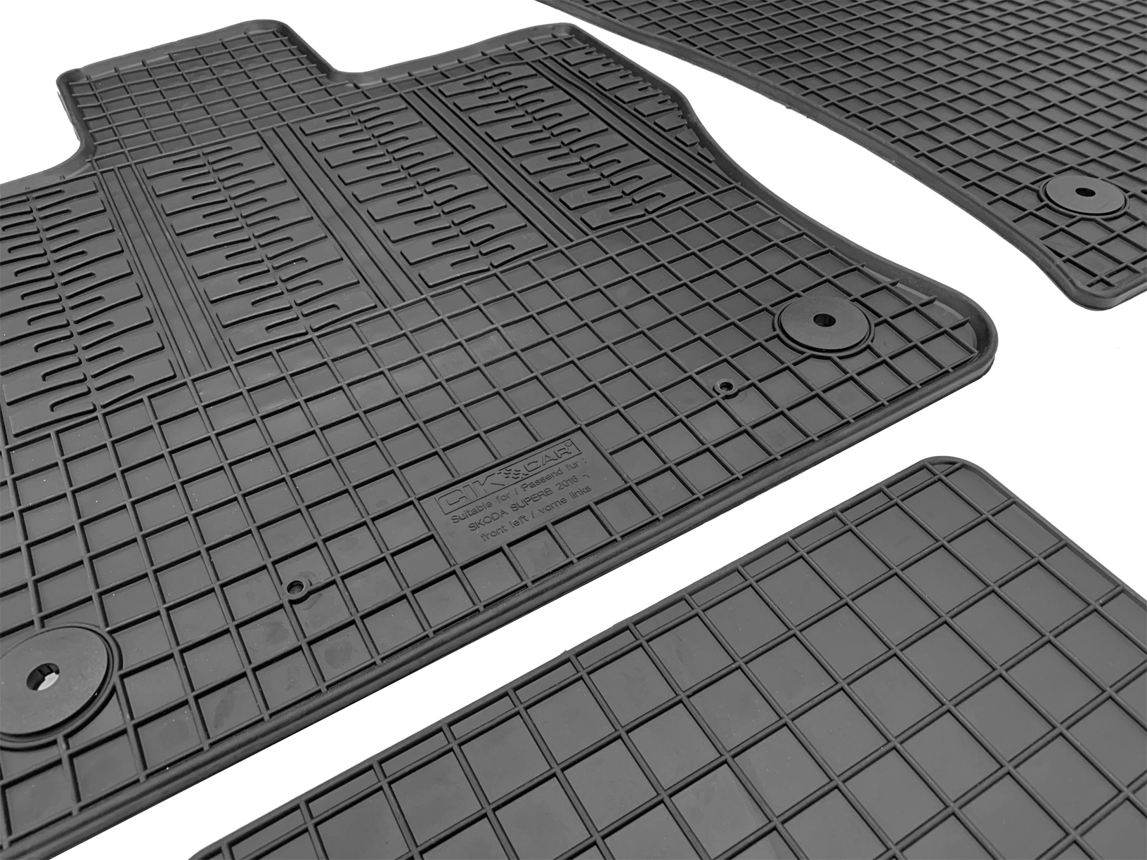 Set covorase auto din cauciuc Skoda Superb 3 (3V) 2016-2024, Negre