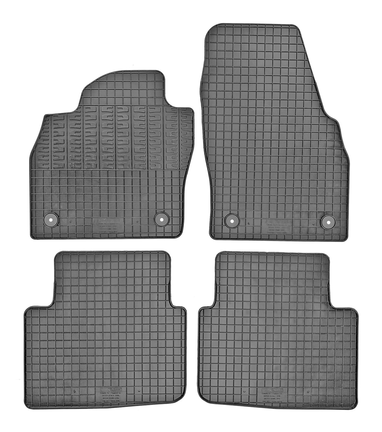 Set covorase auto din cauciuc Skoda Scala 2019-; Skoda Kamiq (NW4) 2019-, Negre