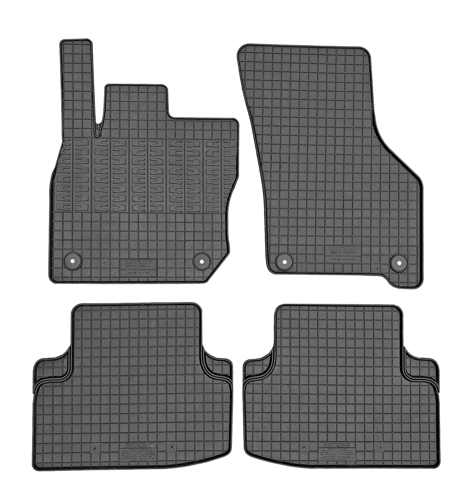 Set covorase auto din cauciuc Skoda Octavia 4 2020-, E-Tec Mild Hybrid, Negre