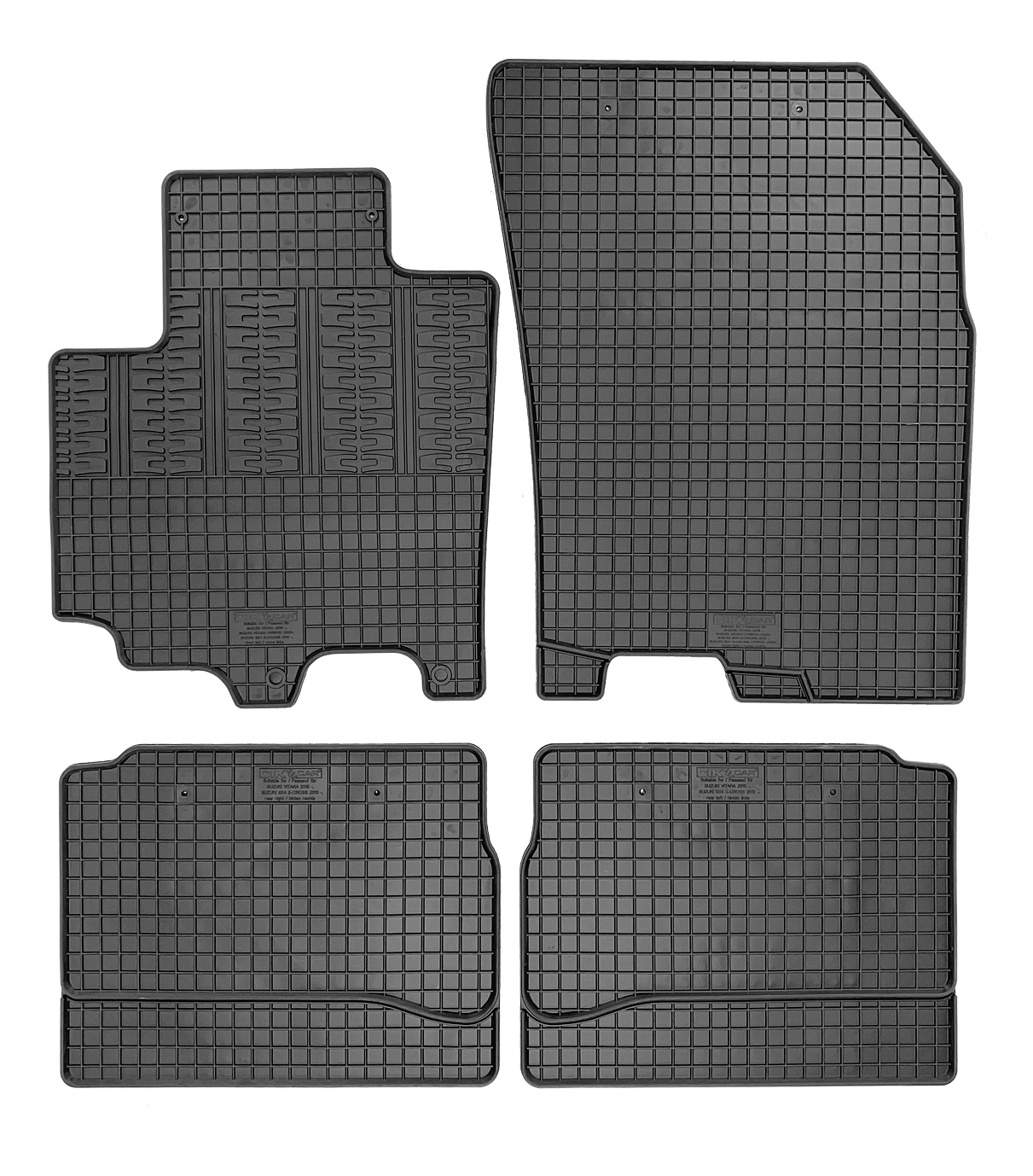 Set covorase auto din cauciuc Suzuki Vitara 2015-; Suzuki Vitara Hybrd 2020-; Suzuki SX4 S-Cross 2013-2021, Negre