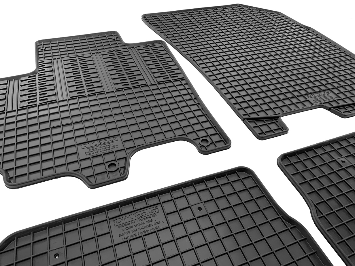 Set covorase auto din cauciuc Suzuki Vitara 2015-; Suzuki Vitara Hybrd 2020-; Suzuki SX4 S-Cross 2013-2021, Negre