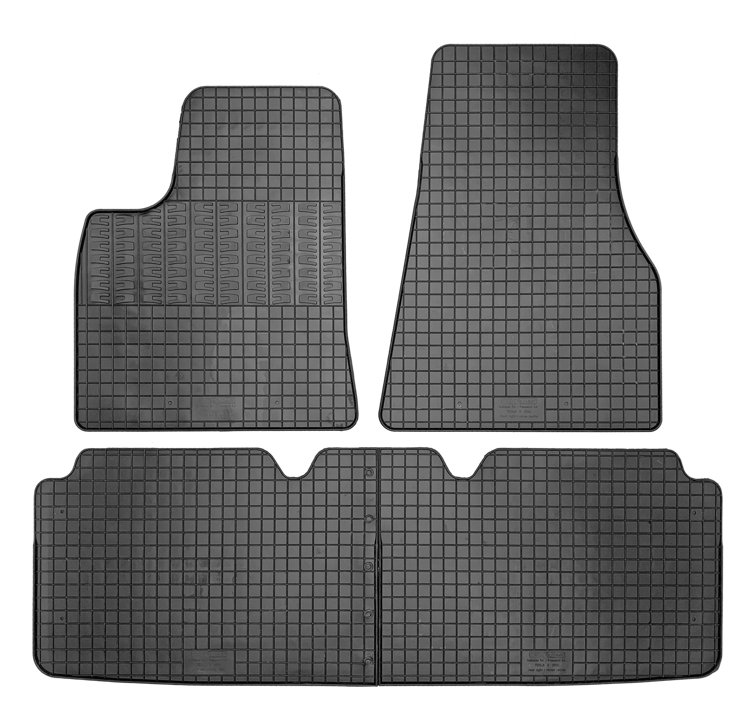 Set covorase auto din cauciuc Tesla S 2012-, Negre