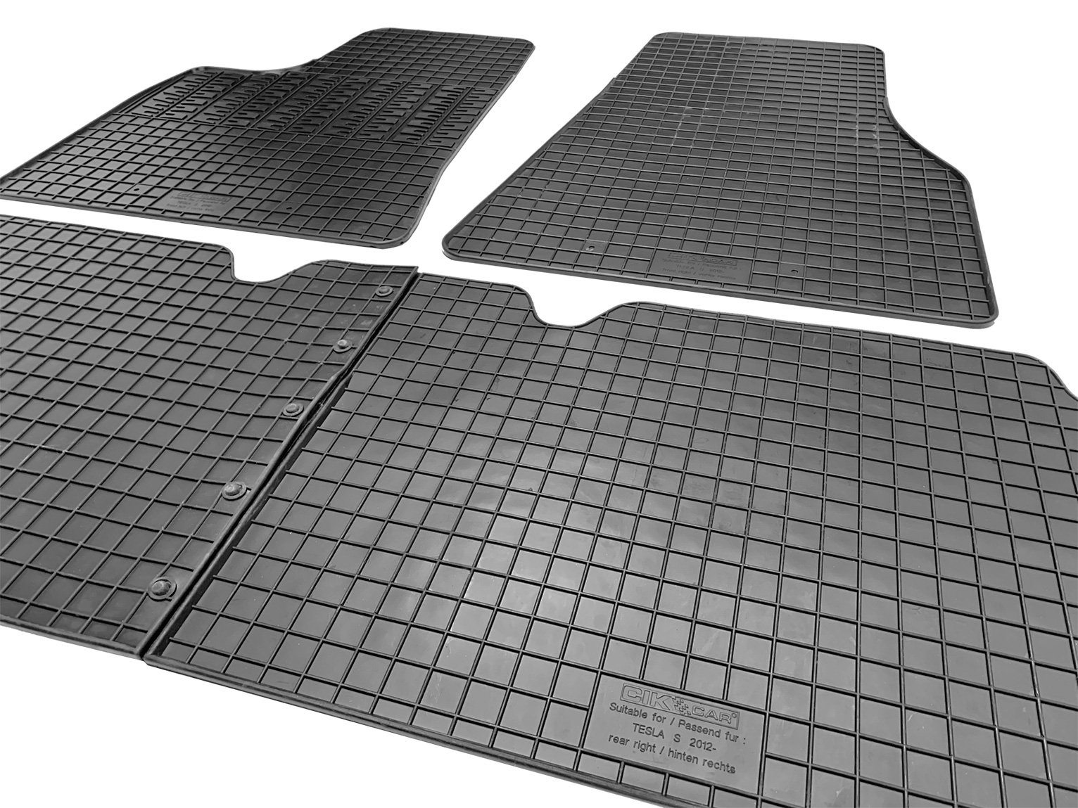 Set covorase auto din cauciuc Tesla S 2012-, Negre