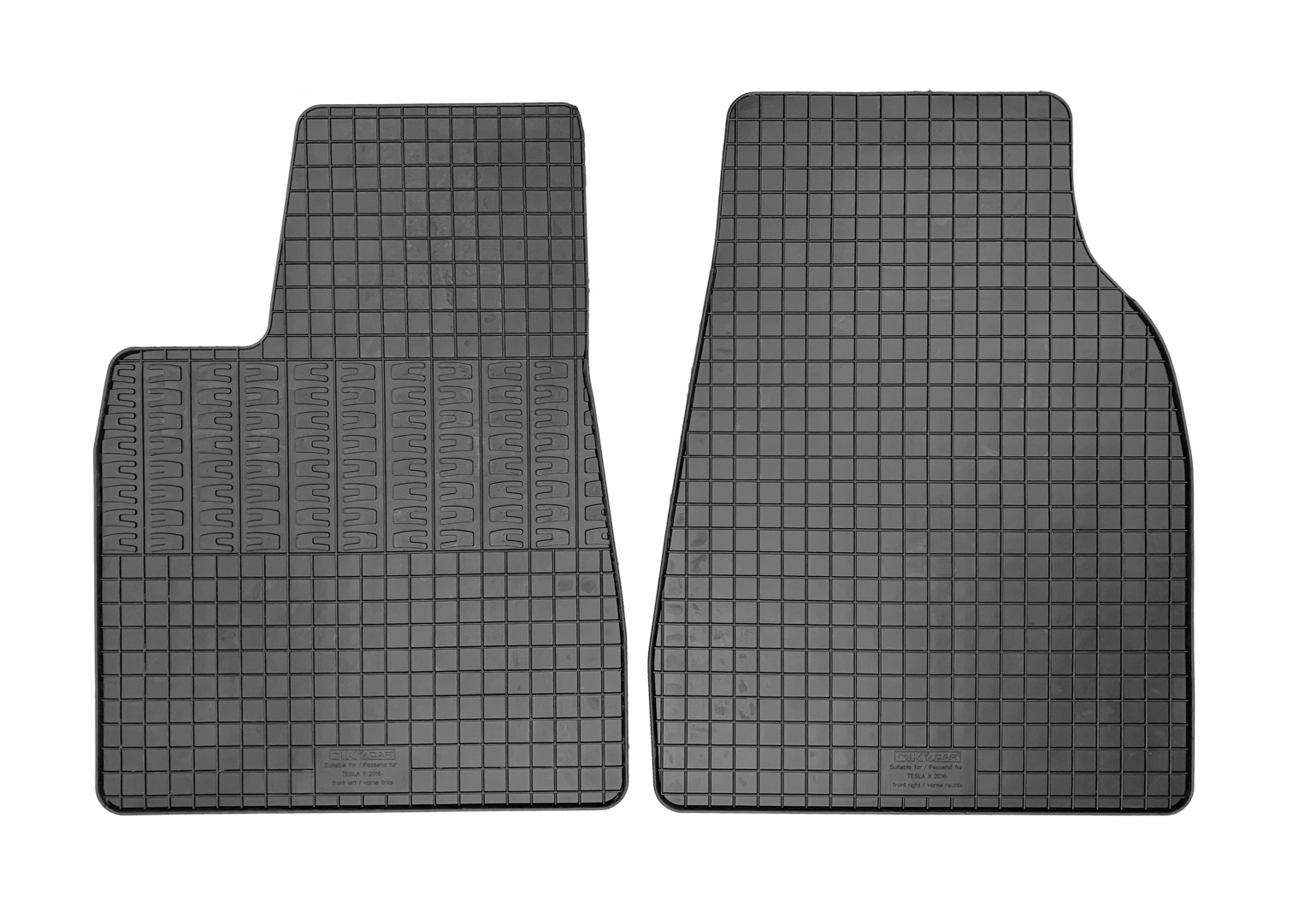 Set covorase auto din cauciuc Tesla X 2016- [rand fata], Negre