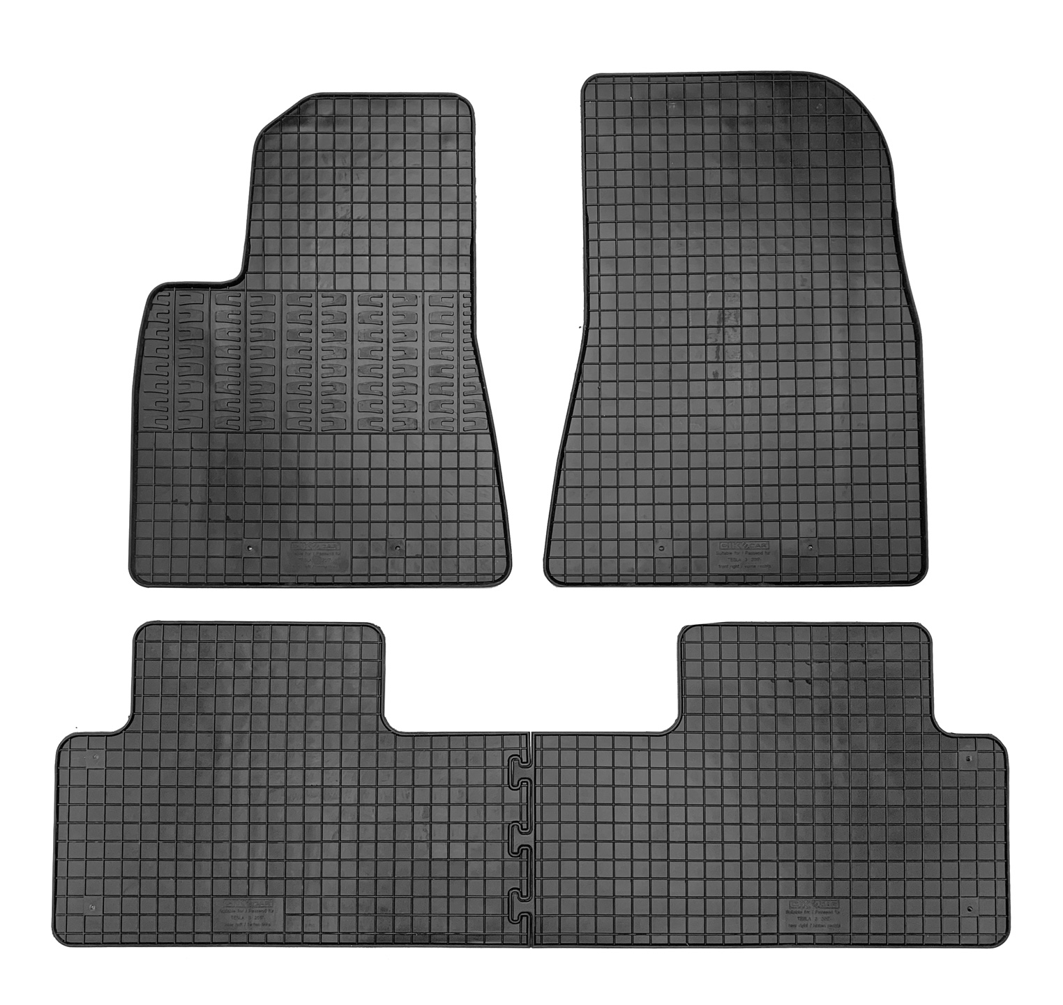 Set covorase auto din cauciuc Tesla 3 2017-, Negre