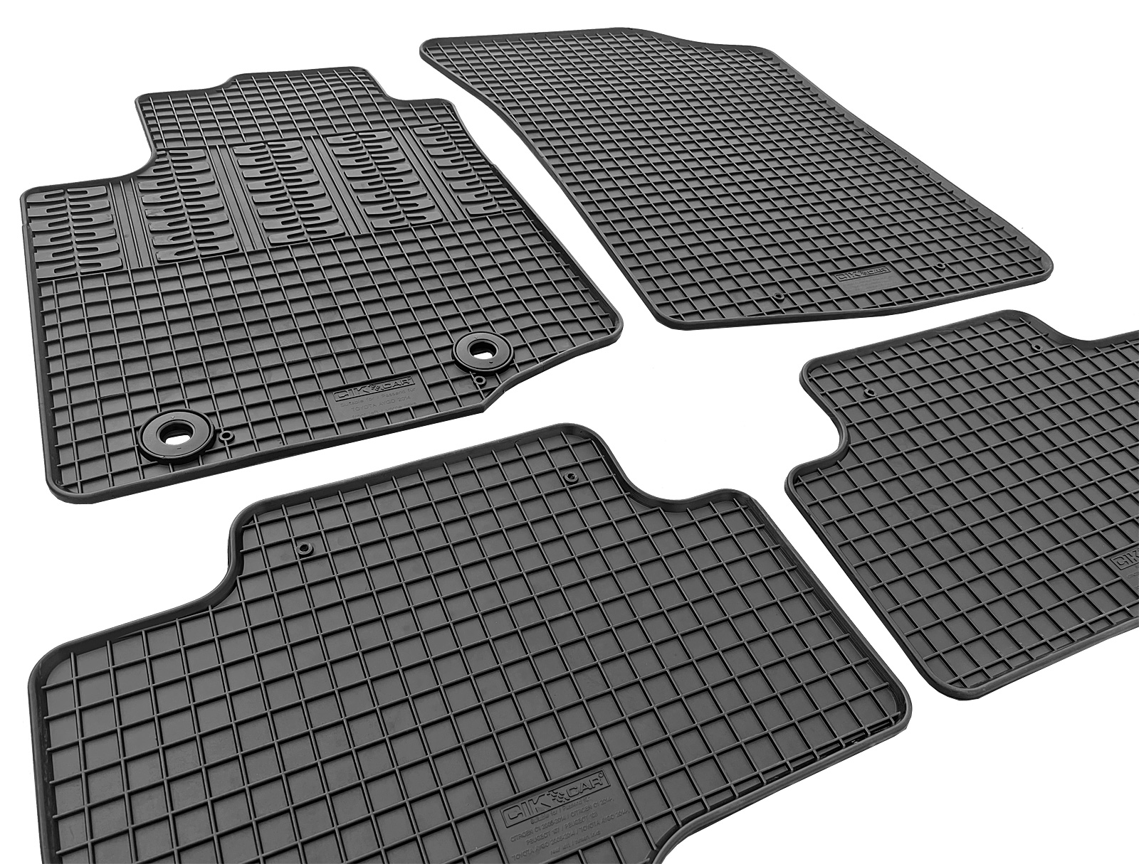 Set covorase auto din cauciuc Toyota Aygo (AB40) 2014-2022, Negre