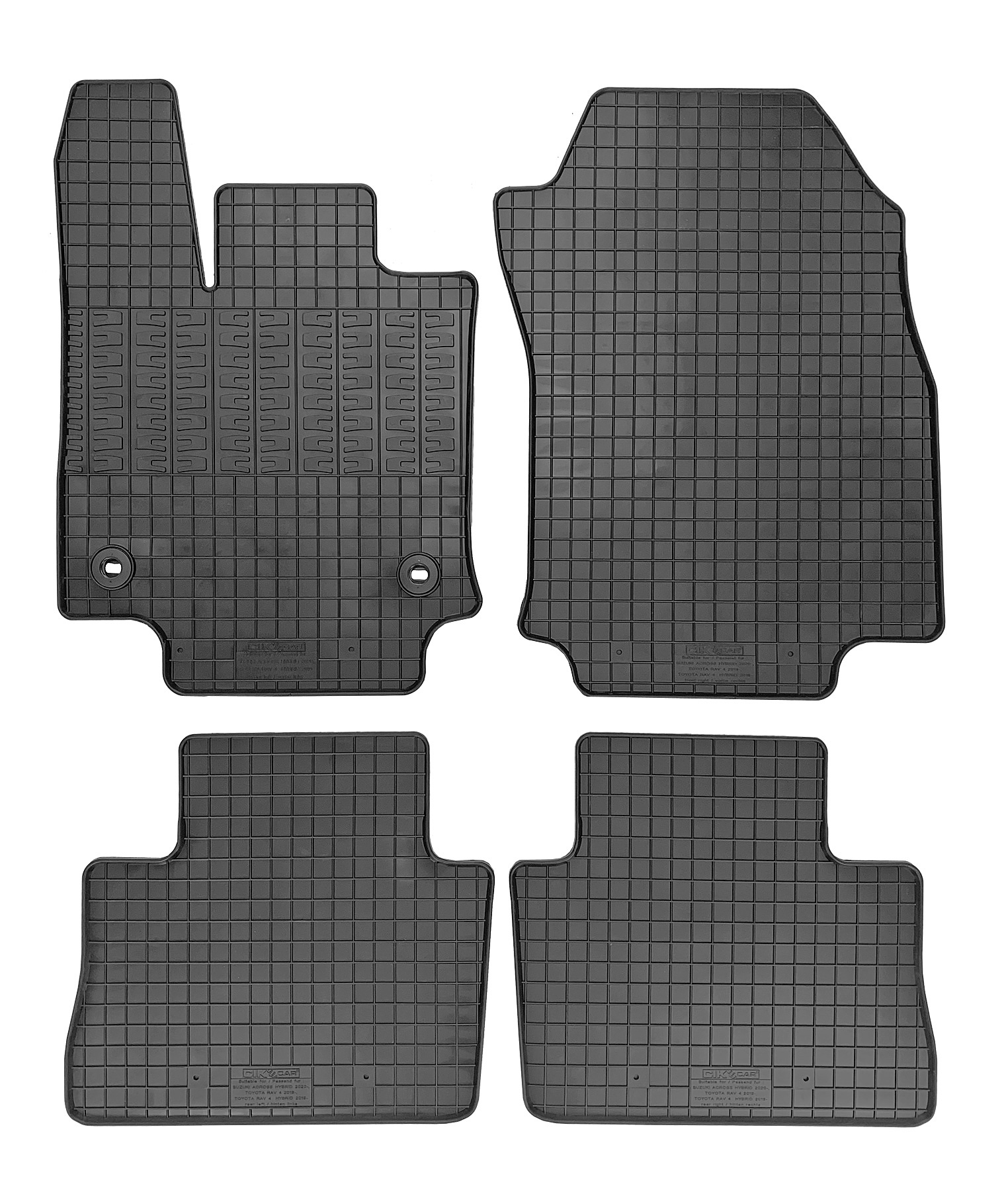Set covorase auto din cauciuc Toyota Rav 4 (XA50) 2019-, Hybryd; Suzuki Across 2020-, Negre