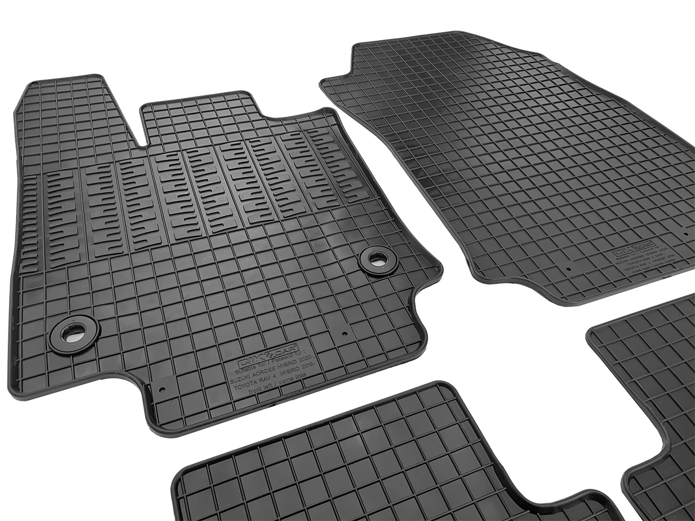 Set covorase auto din cauciuc Toyota Rav 4 (XA50) 2019-, Hybryd; Suzuki Across 2020-, Negre