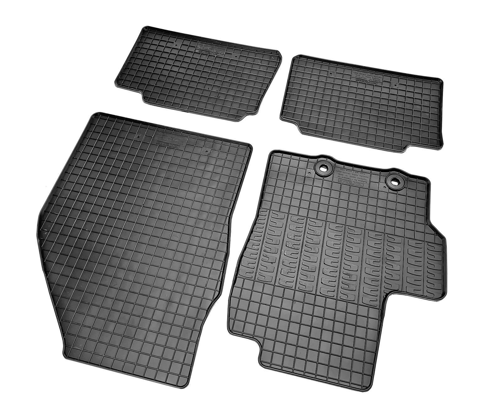 Set covorase auto din cauciuc Toyota Yaris 4 2019- (XP210); Toyota Yaris Cross 2021-; Mazda 2 Hybrid 2021-, Negre