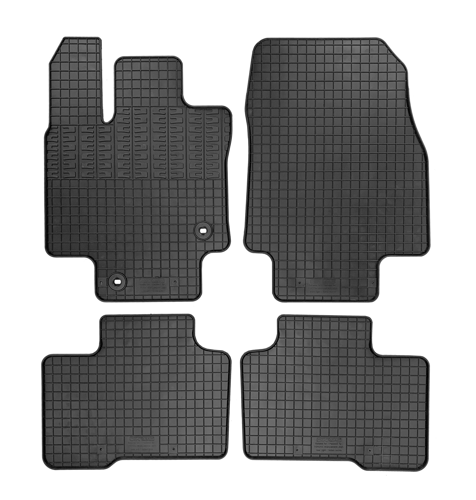 Set covorase auto din cauciuc Toyota Highlander 2021-, Negre