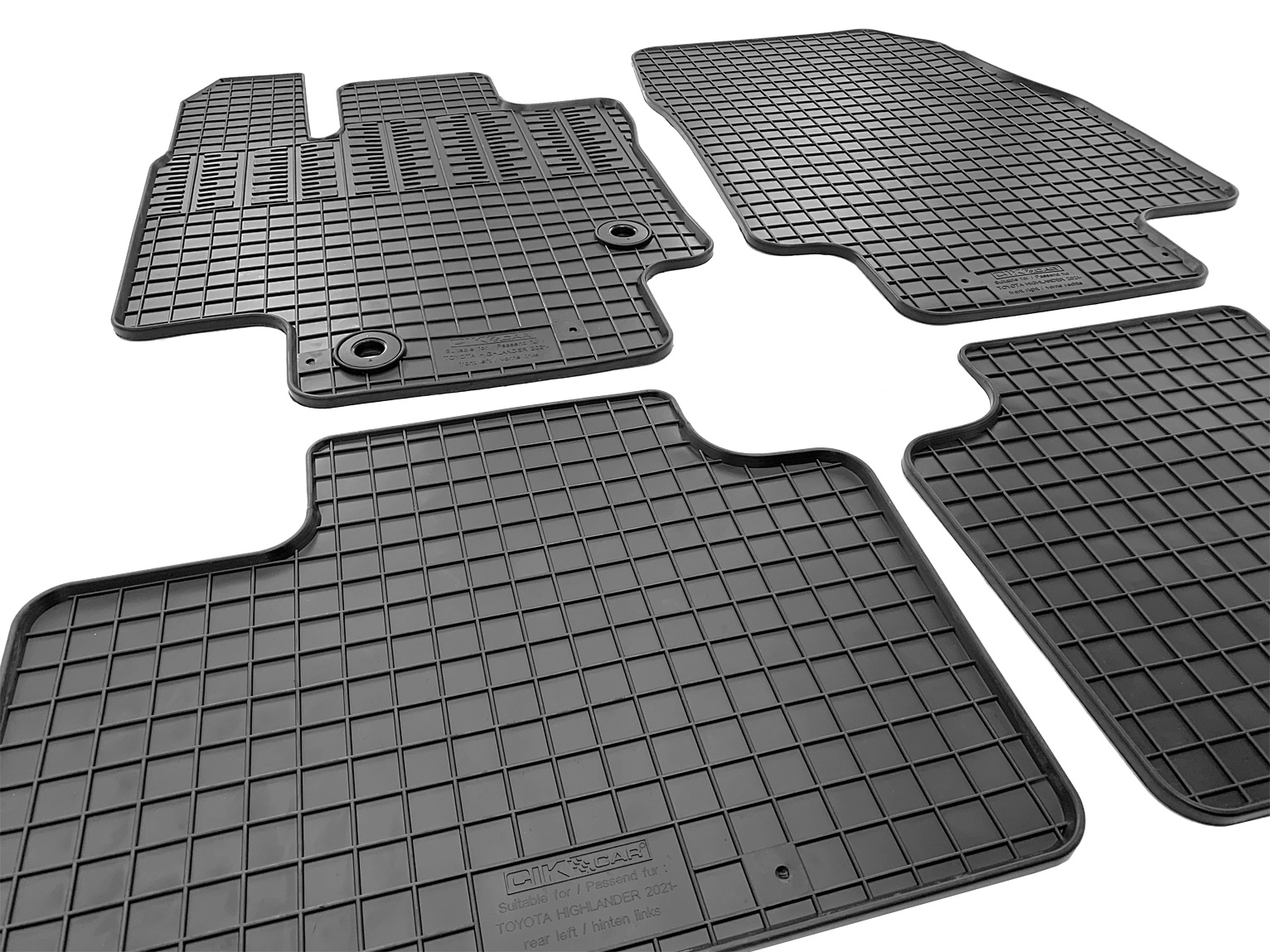 Set covorase auto din cauciuc Toyota Highlander 2021-, Negre