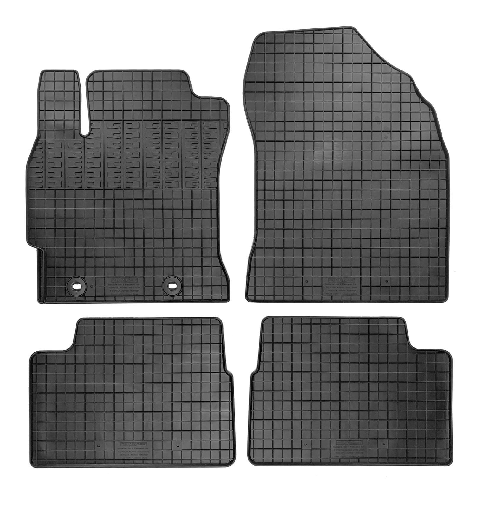Set covorase auto din cauciuc Toyota Auris 2 2012-2019 , 5 Usi; Toyota Auris 2 Hybrid 2012-2019, Negre