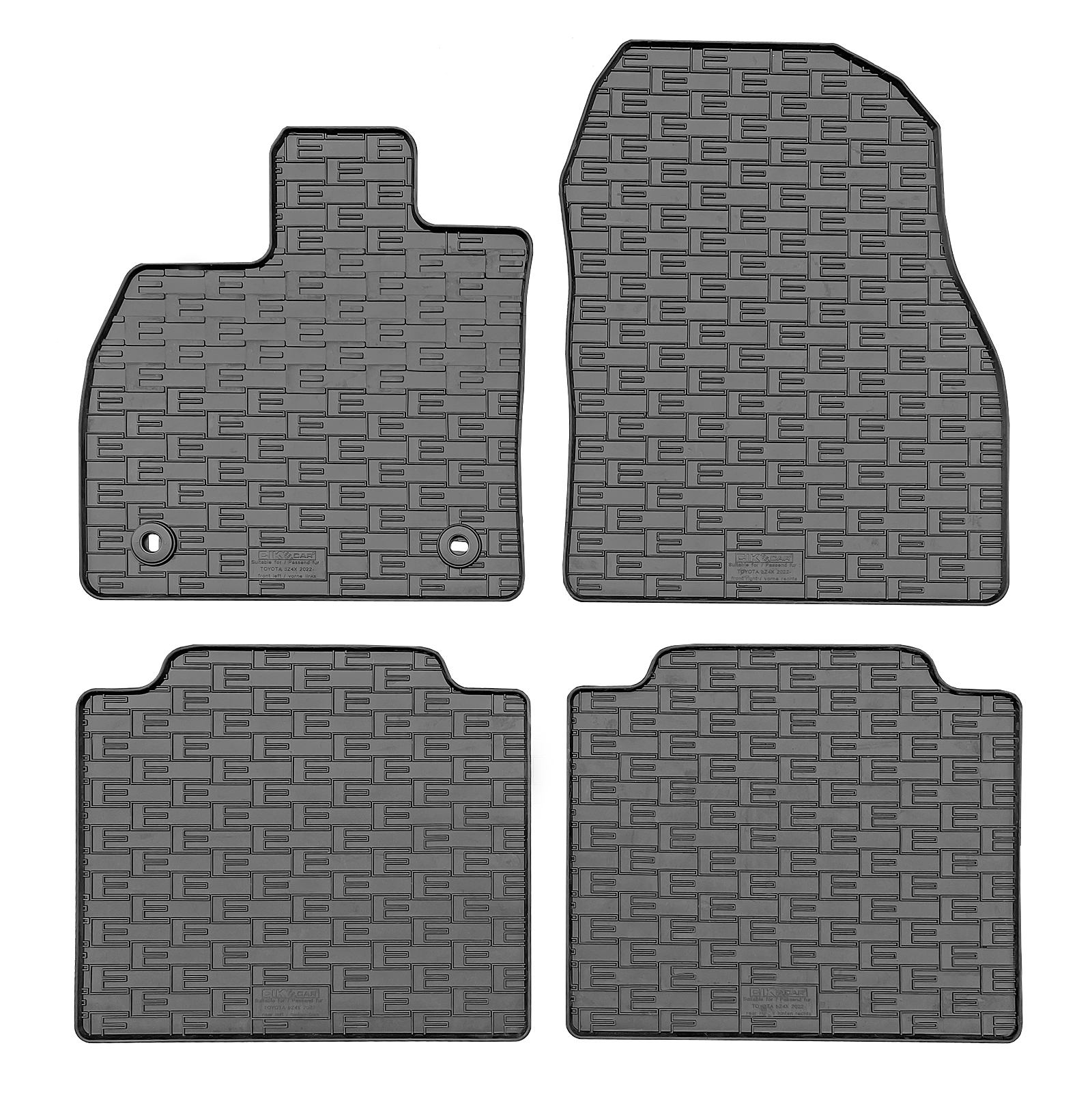 Set covorase auto din cauciuc Toyota BZ4X (EAM10) 2022-, Electric, Negre