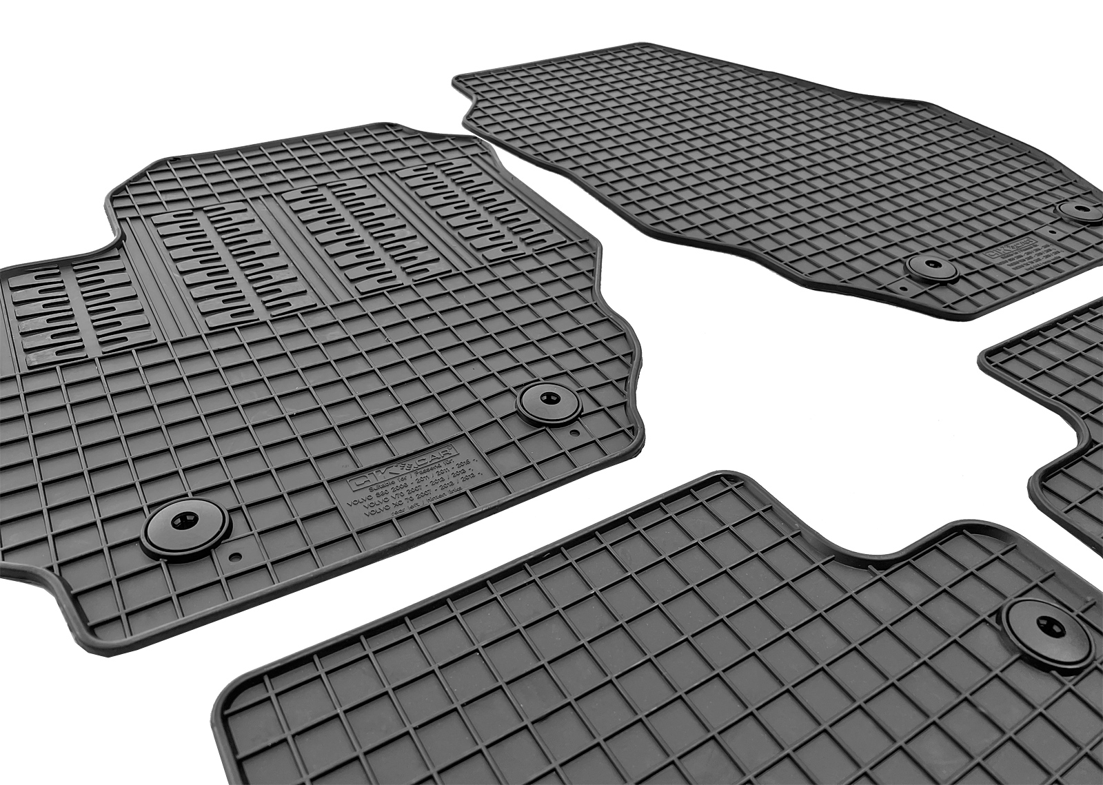 Set covorase auto din cauciuc Volvo XC70 2007-2016; Volvo V70 (BW) 2007-2013 13-; Volvo S80 (AS) 2006-2011, 2011-2015, Negre