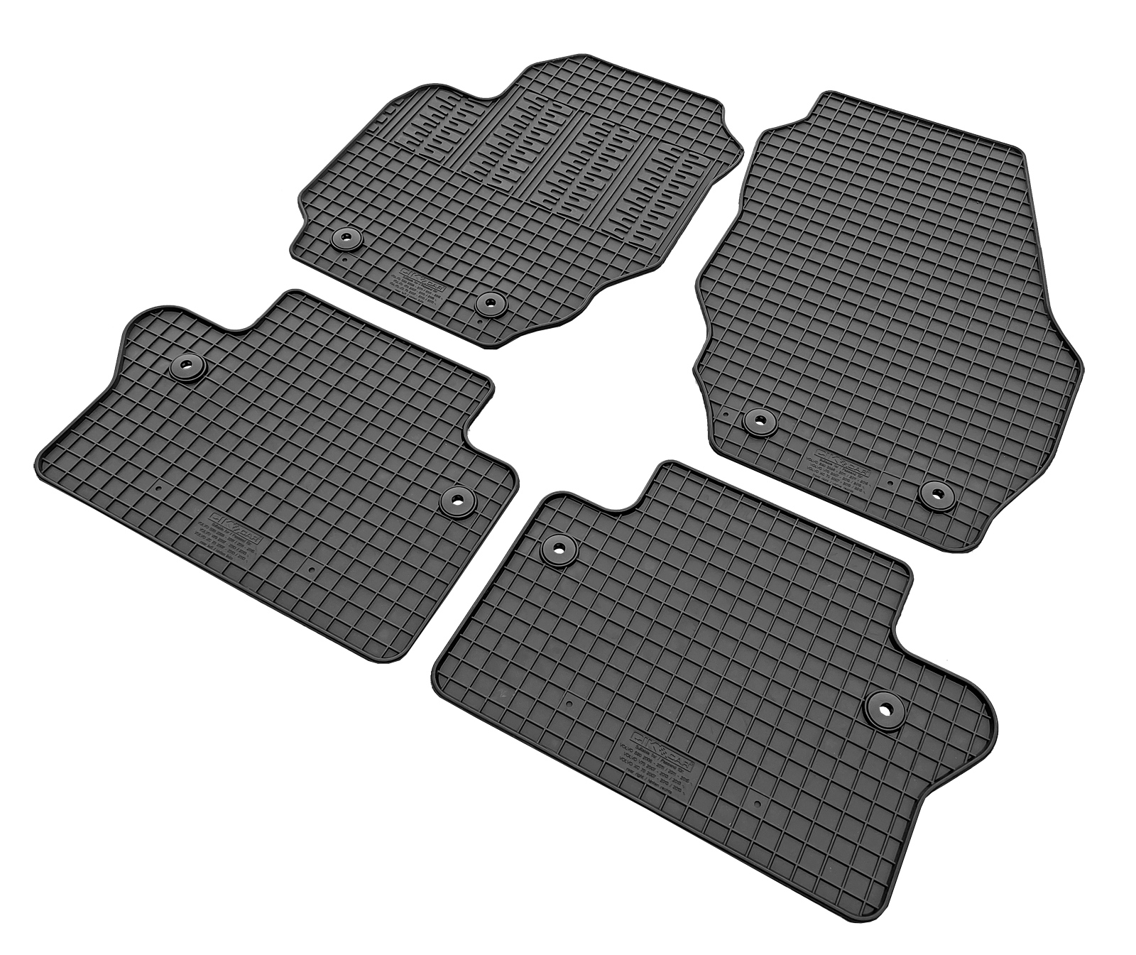 Set covorase auto din cauciuc Volvo XC70 2007-2016; Volvo V70 (BW) 2007-2013 13-; Volvo S80 (AS) 2006-2011, 2011-2015, Negre