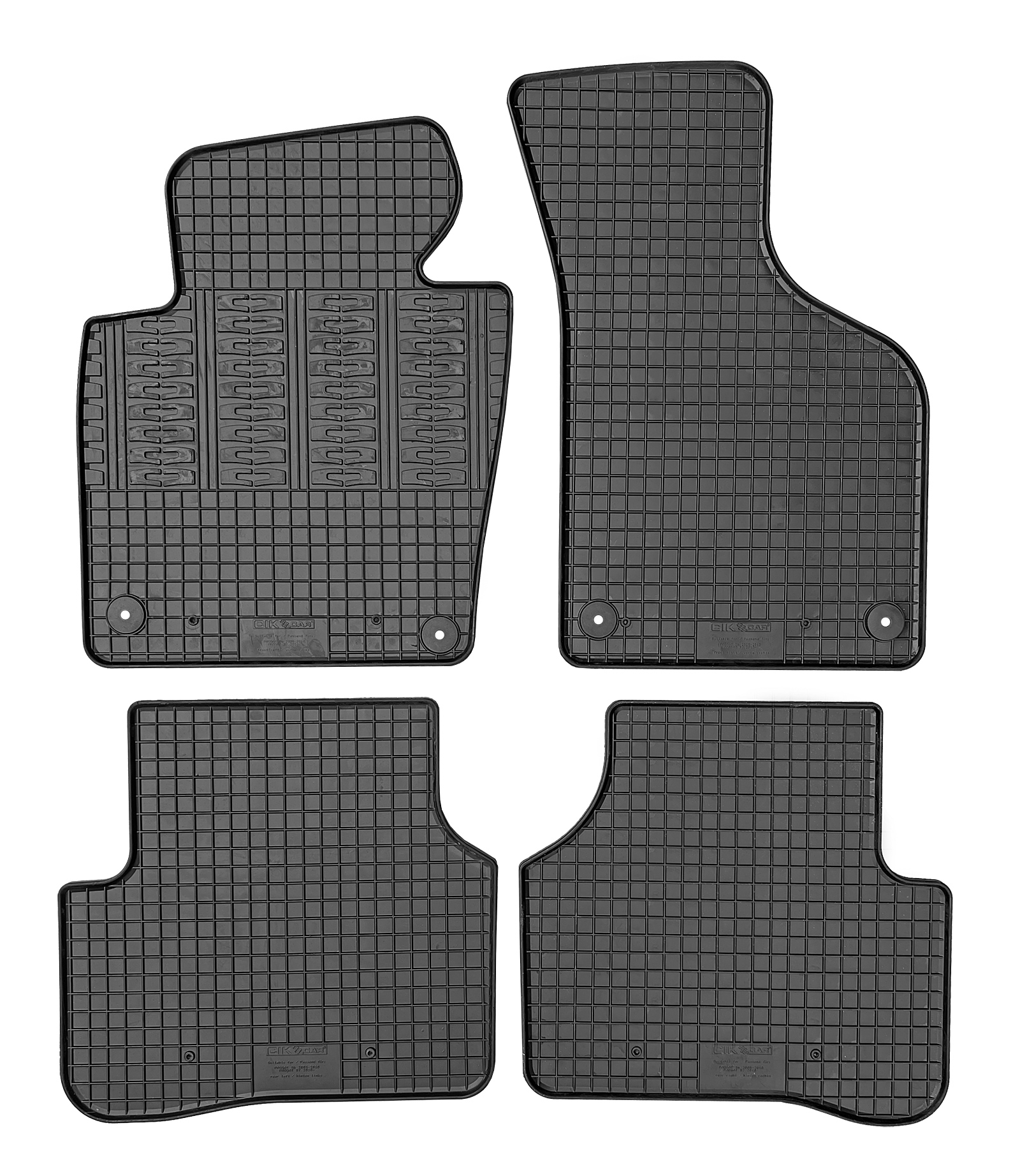 Set covorase auto din cauciuc VW Passat B6 (3C) 2005-2011; VW Passat B7 2010-2015, Negre