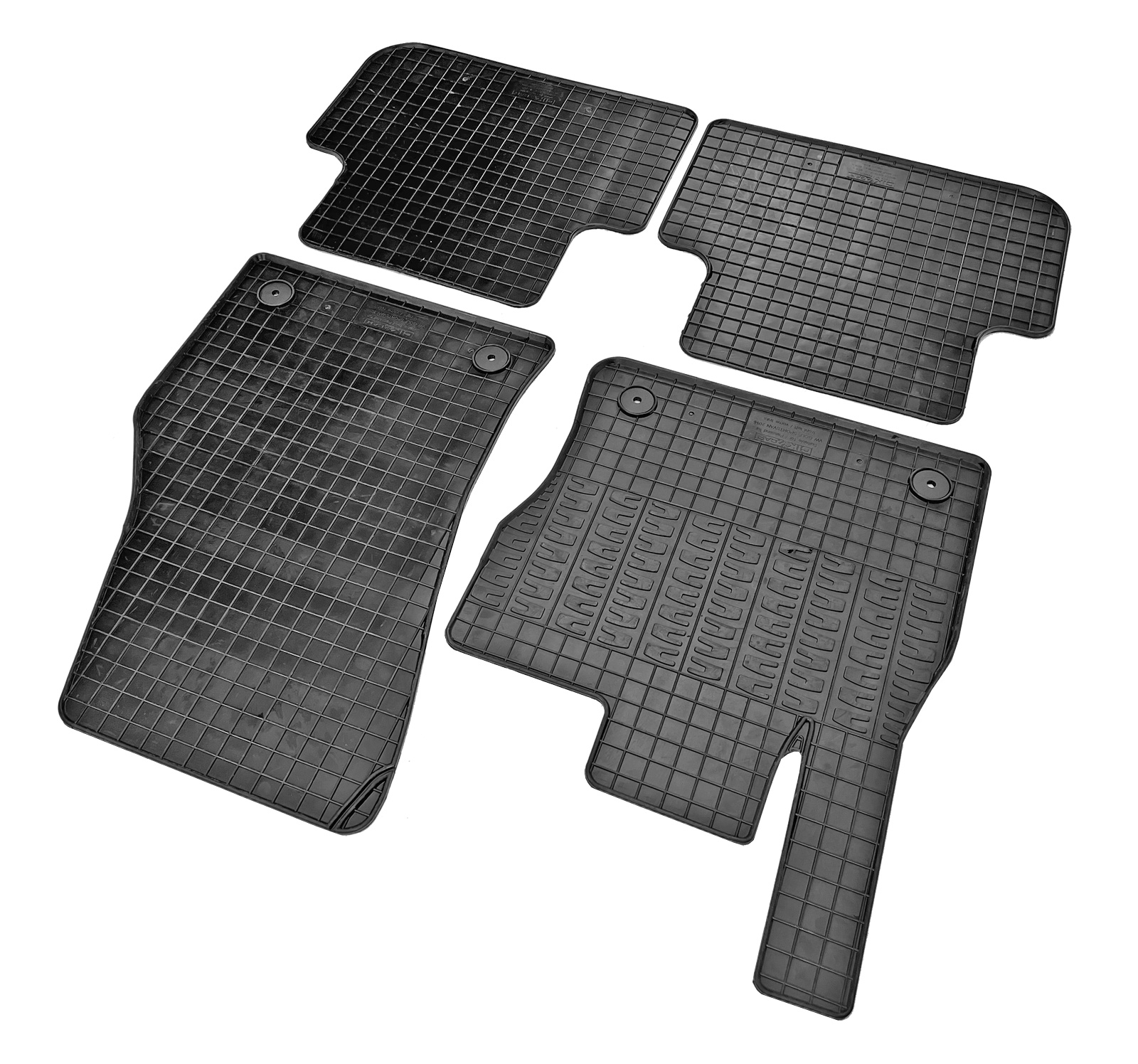 Set covorase auto din cauciuc VW Golf Sportsvan 2014-2024 , cu prelungire zona repaus, Negre