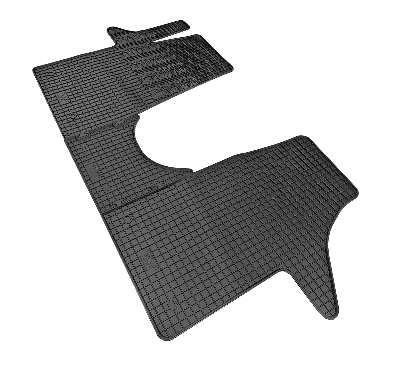 Set covorase auto din cauciuc VW T5 2003-2015 Caravelle , T6 Caravelle 2015-, T6 Double Cab 2015- ( randul 1 ), Negre