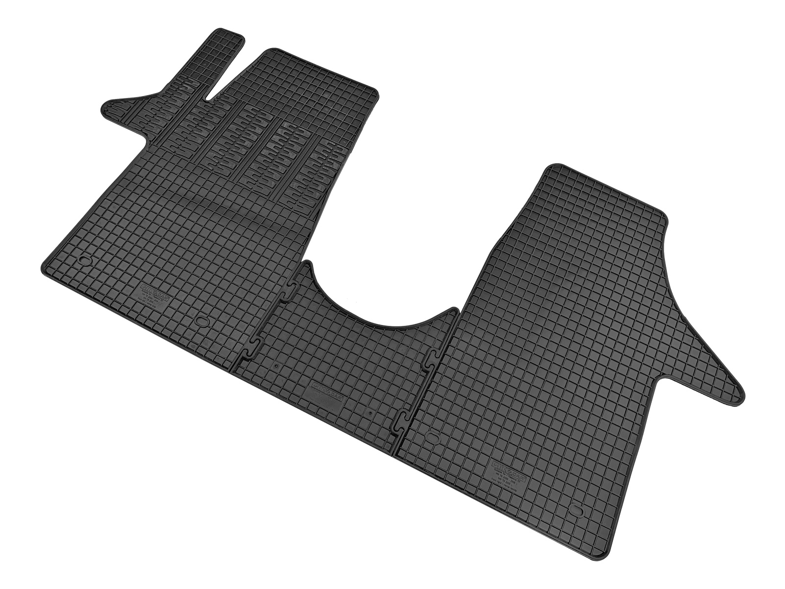 Set covorase auto din cauciuc VW T5 2003-2015 Caravelle , T6 Caravelle 2015-, T6 Double Cab 2015- ( randul 1 ), Negre