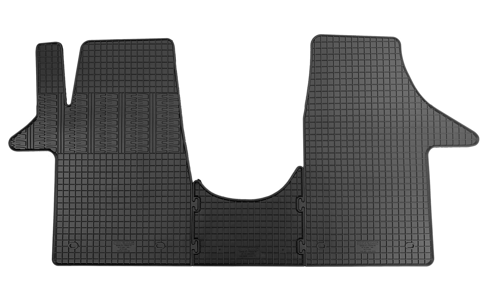 Set covorase auto din cauciuc VW T5 2003-2014, [ tunel inalt ], Negre