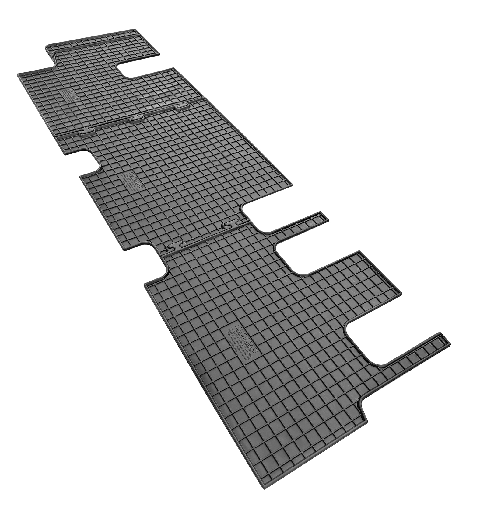Set covorase auto din cauciuc VW T5 Caravele 2003-2015; T6 Caravele, Transporter 2015- (randul 3 ) 1 usa culisanta partea dreapta, Negre