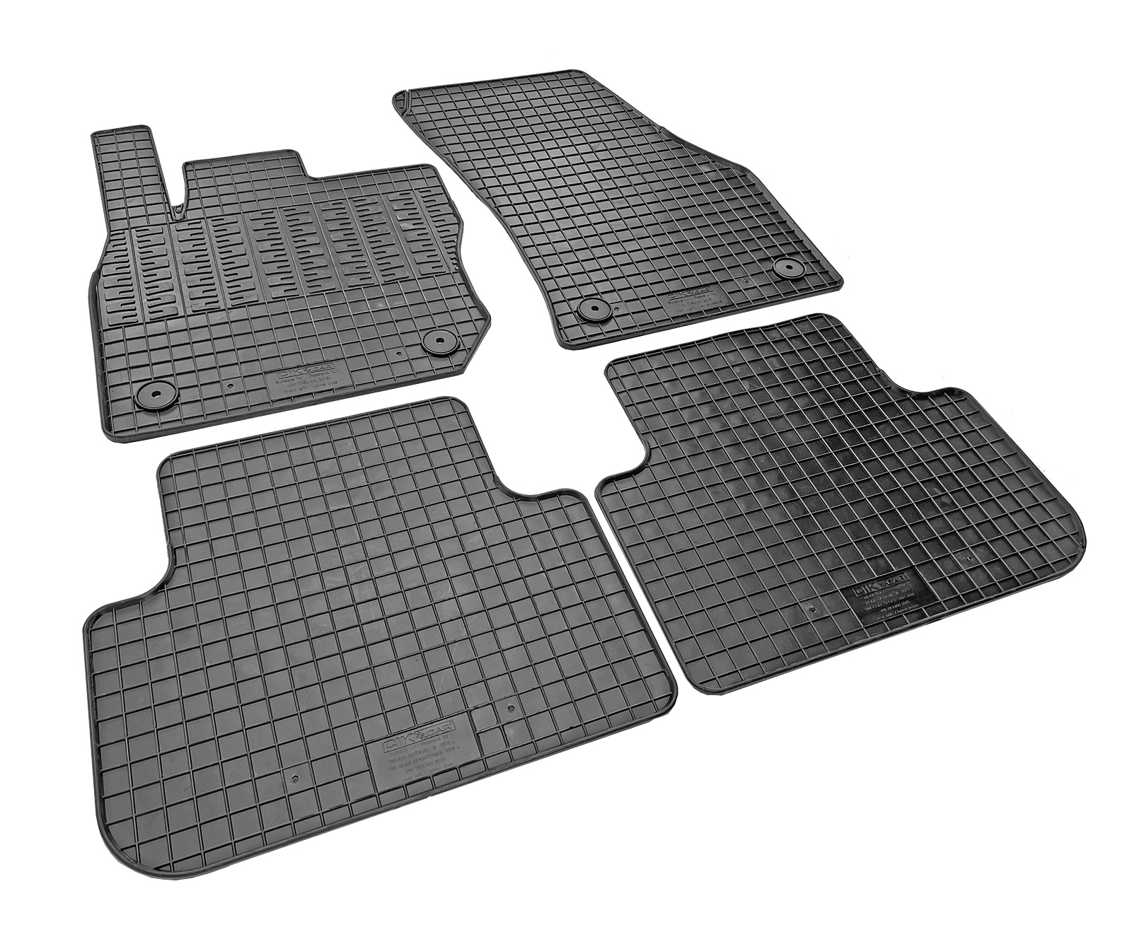 Set covorase auto din cauciuc VW Tiguan 2015-2024, cu prelungire zona repaus, Negre