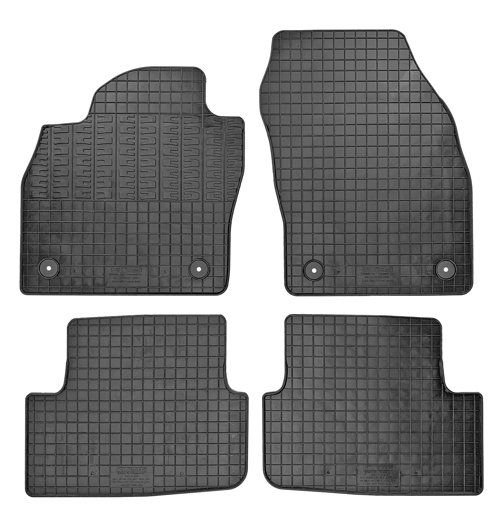 Set covorase auto din cauciuc VW T-Cross 2019-, Negre