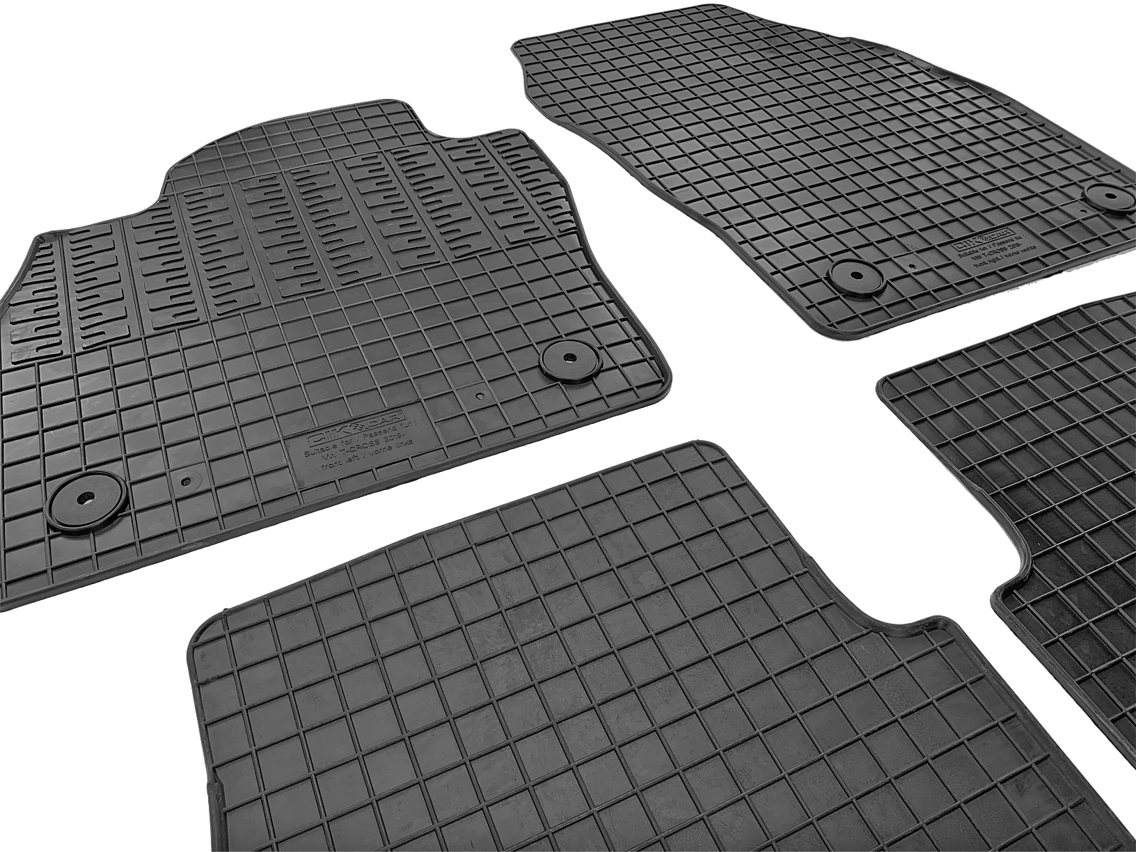 Set covorase auto din cauciuc VW T-Cross 2019-, Negre