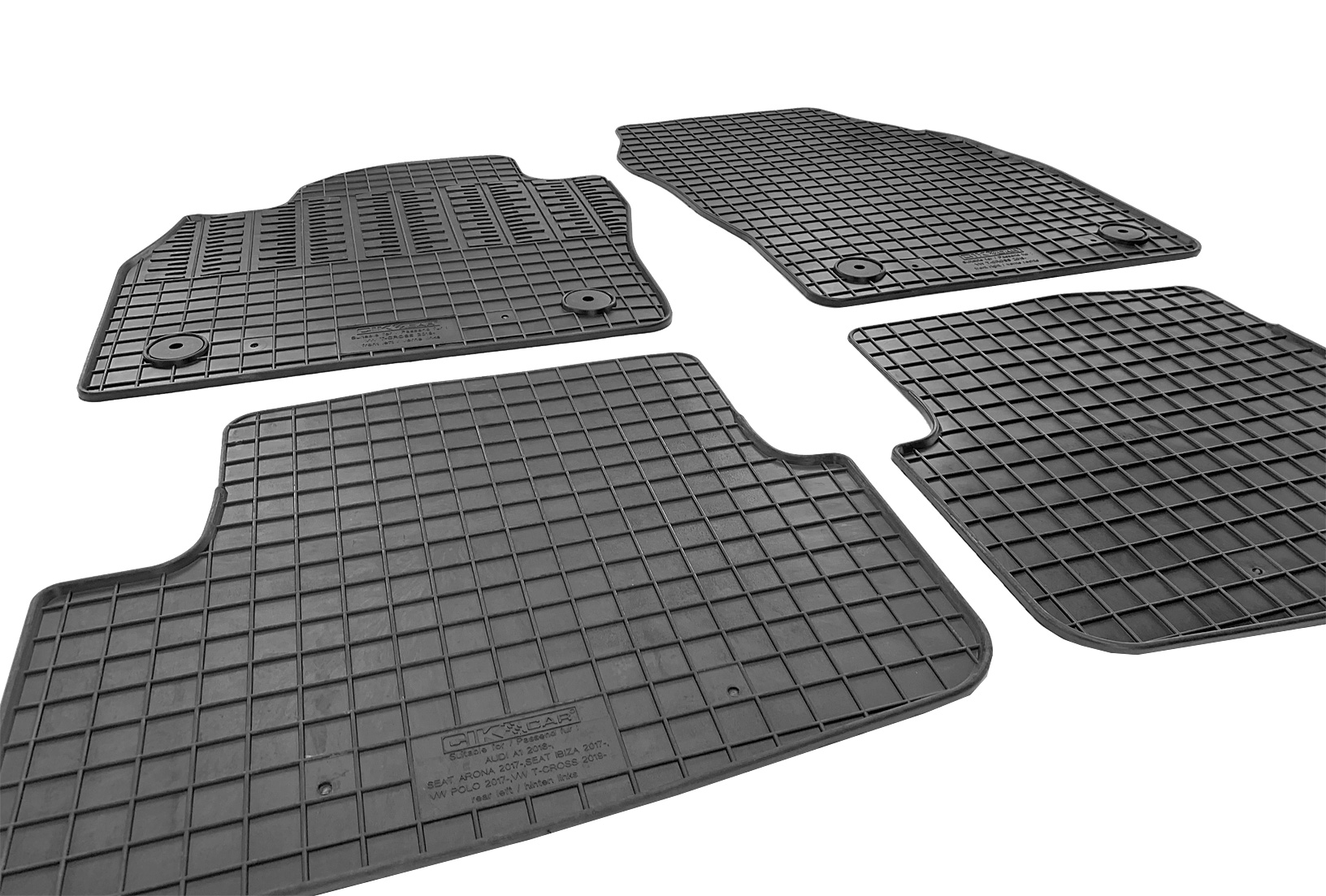 Set covorase auto din cauciuc VW T-Cross 2019-, Negre