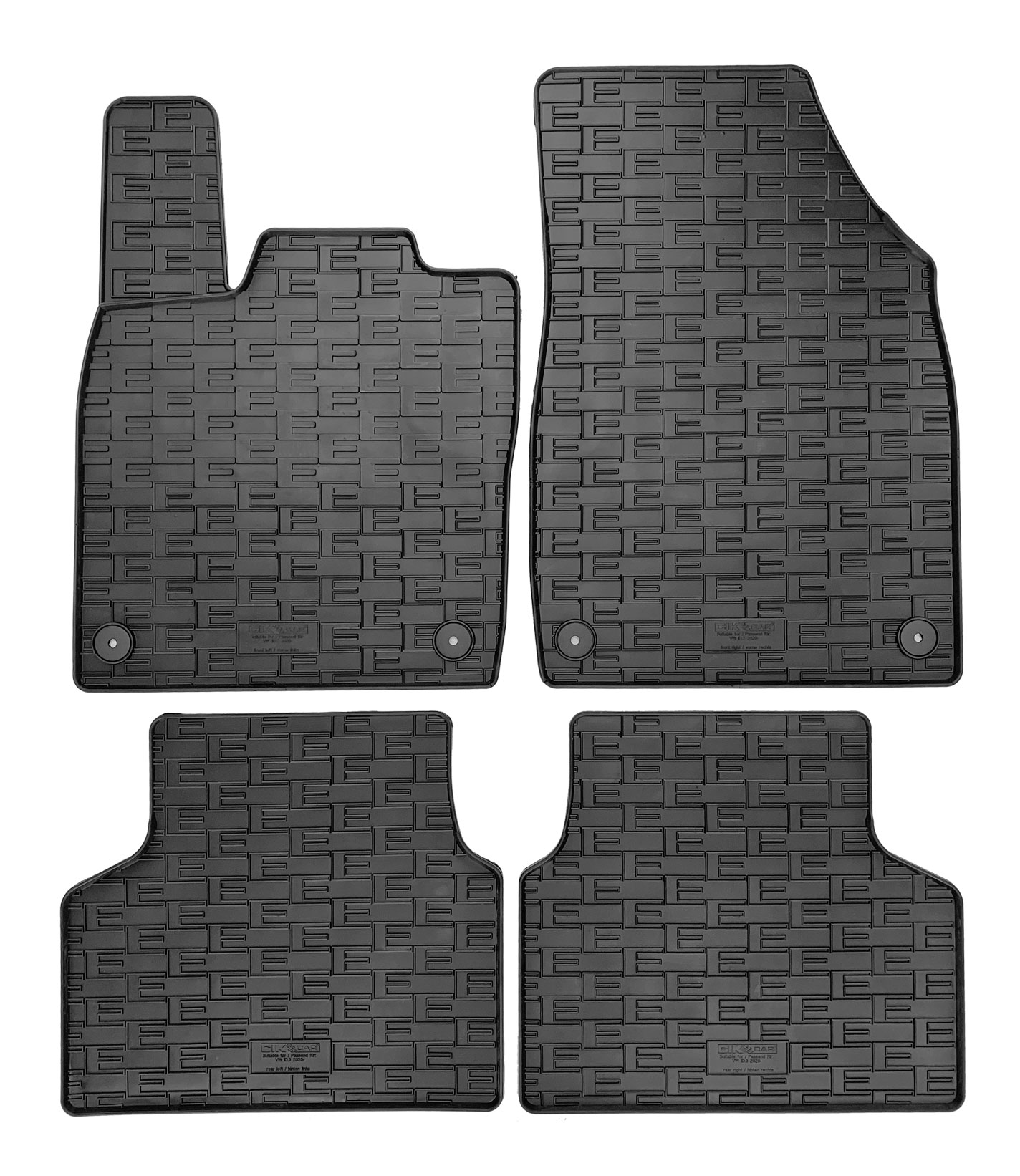 Set covorase auto din cauciuc VW ID.3 2020-; Cupra Born 2021-, Negre