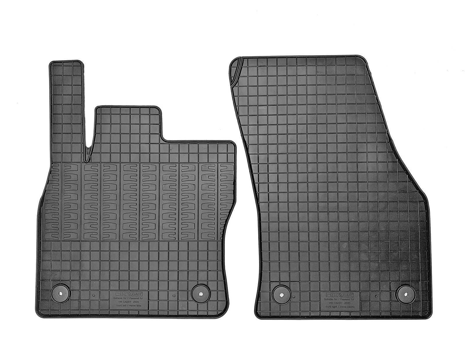 Set covorase auto din cauciuc Vw Caddy (SB) 2020- , 2 Usi; Ford Connect 2022-, 2 Usi, Negre