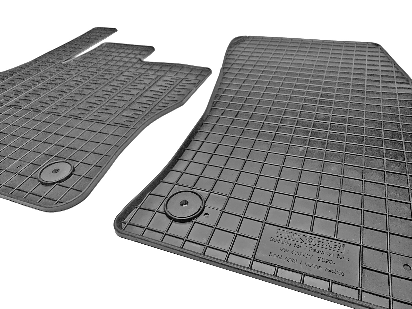 Set covorase auto din cauciuc Vw Caddy (SB) 2020- , 2 Usi; Ford Connect 2022-, 2 Usi, Negre