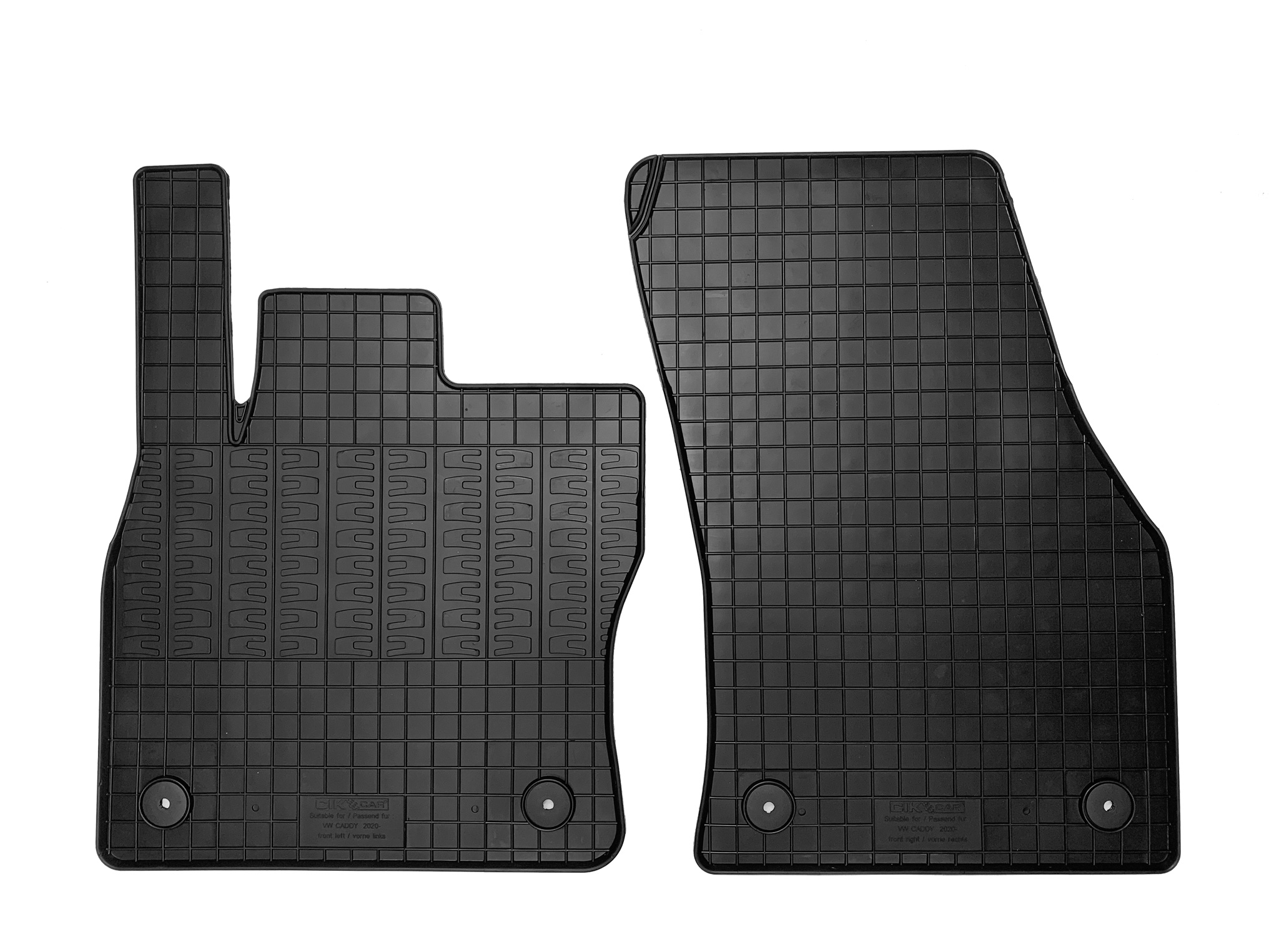 Set covorase auto din cauciuc Vw Caddy (SB) 2020- , 2 Usi; Ford Connect 2022-, 2 Usi, Negre