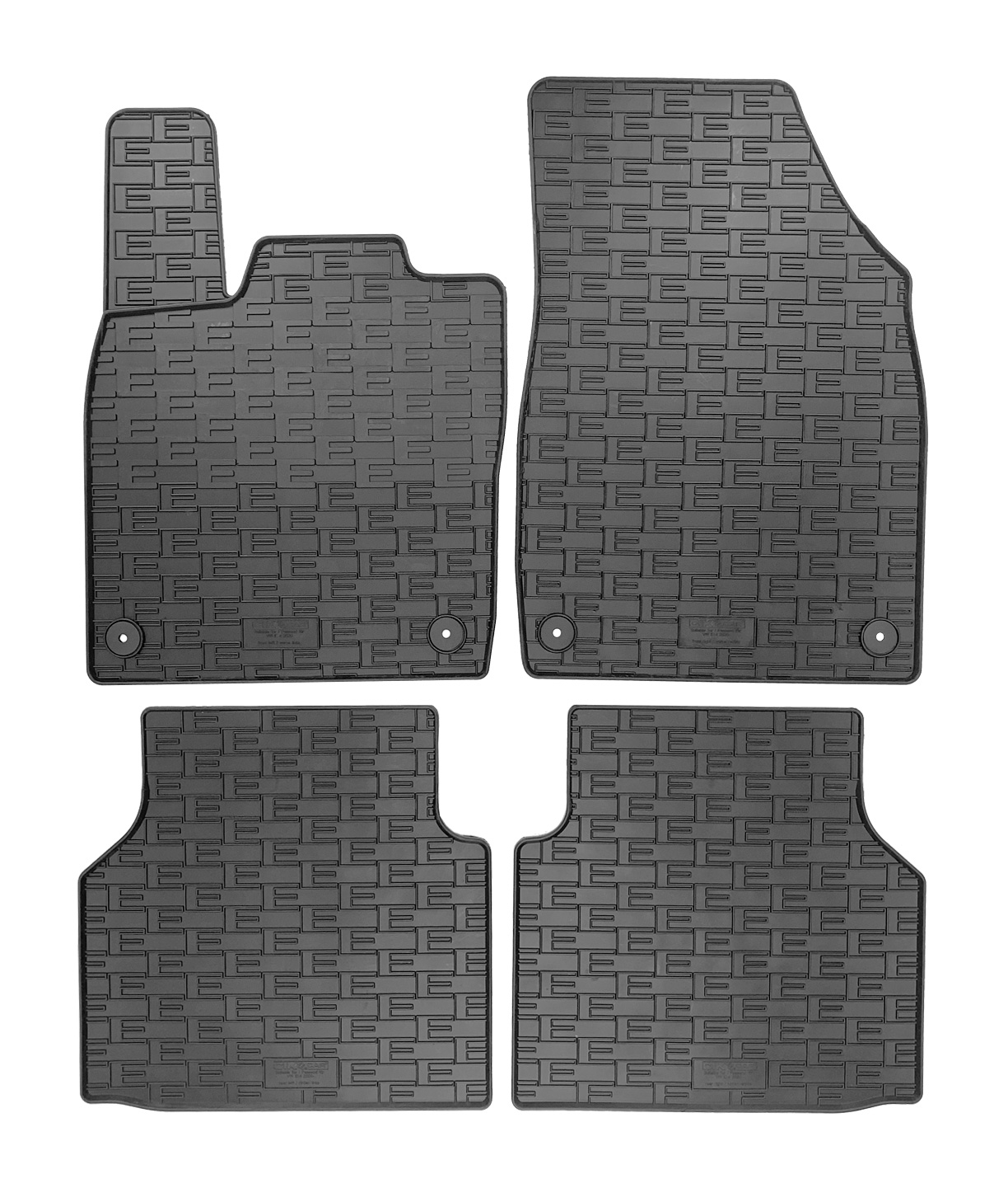 Set covorase auto din cauciuc VW ID.4 2020-; VW ID.5 2022-; Audi Q4 E-Tron 2021-; Skoda Enyaq 4 2021-; Skoda Enyaq Coupe 4 2021-; Cupra Tavascan 2023-, Negre