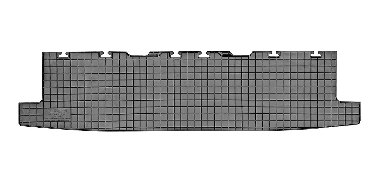 Covoras portbagaj din cauciuc Vw T5 2010-2015, T6 Multivan 2015-, Scurte, randul 4 (portbagaj), Lung- Comfortline, Highline; Scurt- Trendline, California, Negru