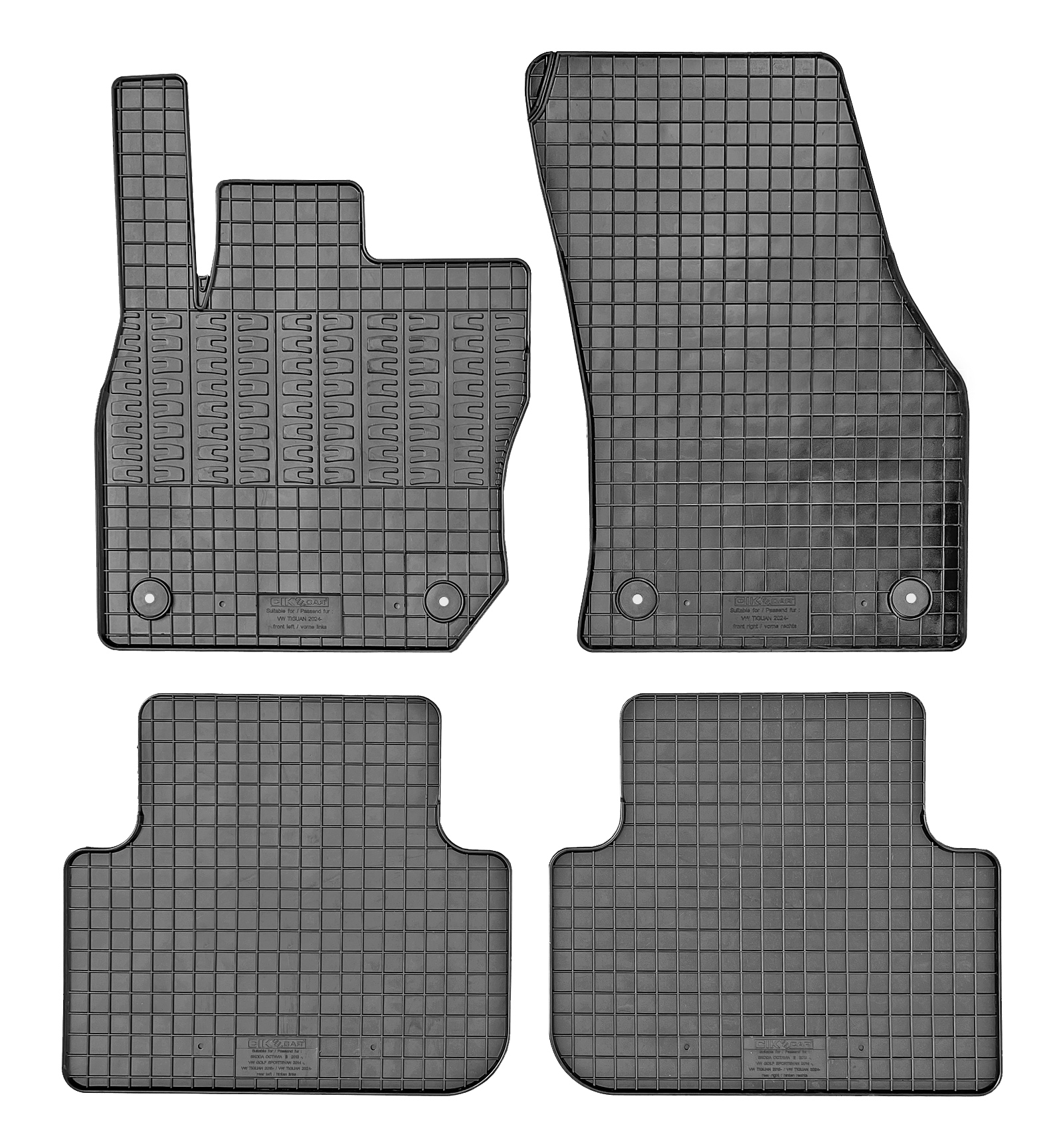 Set covorase auto din cauciuc VW Tiguan 2024-, Negre